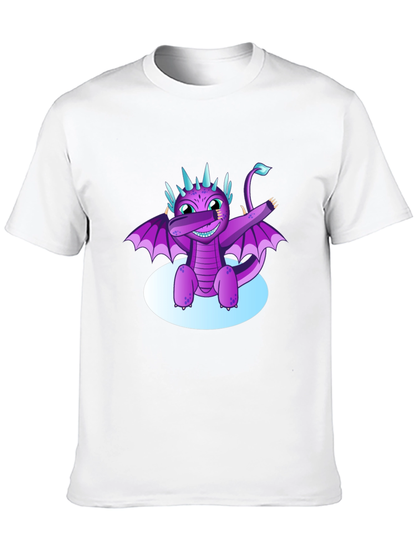 Black Dabbing Dragon Graphic Tee - Cool Black T-Shirt view 10