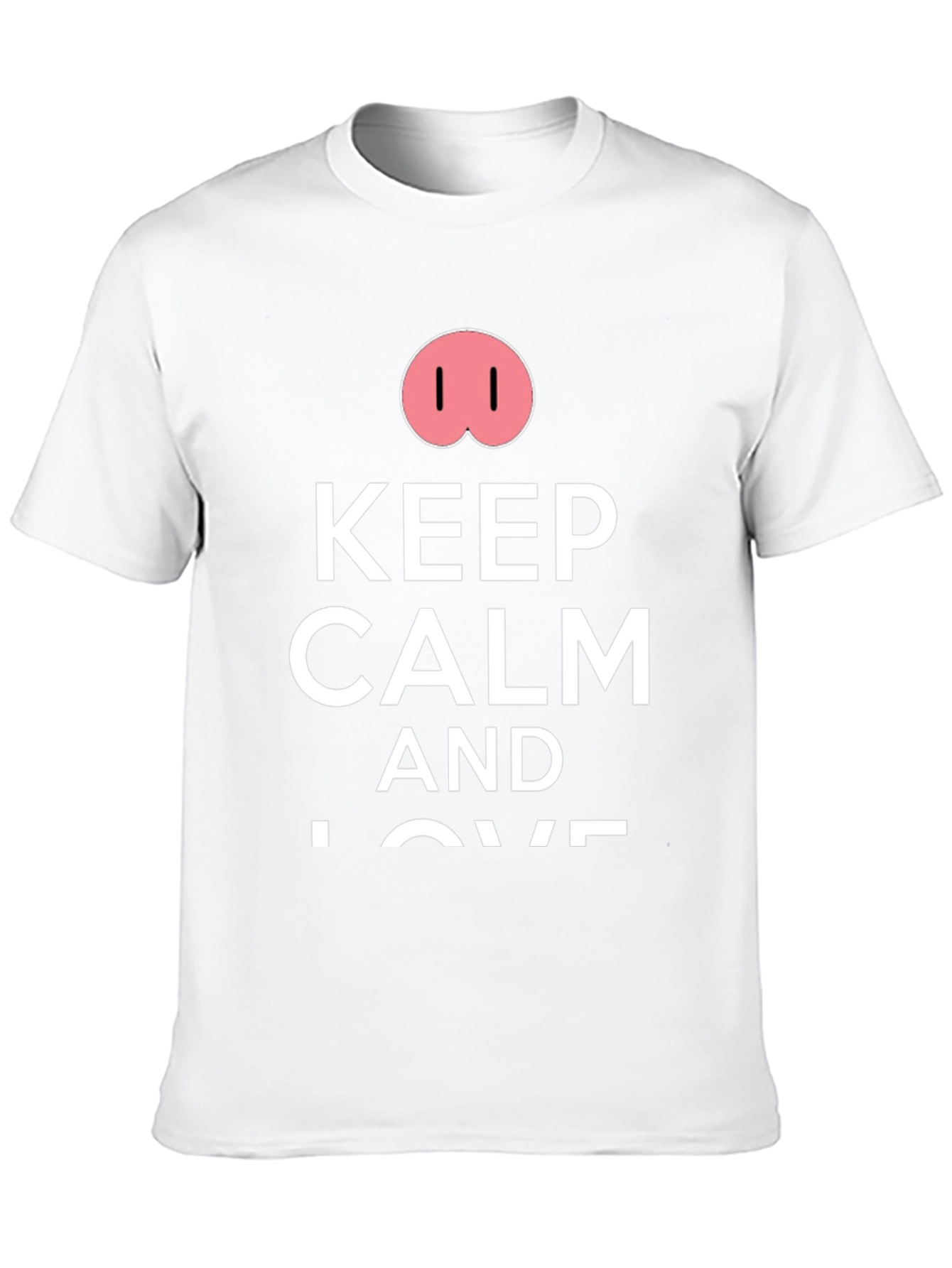 Black Keep Calm Pig Nose T-Shirt - Funny Casual Tee view 10