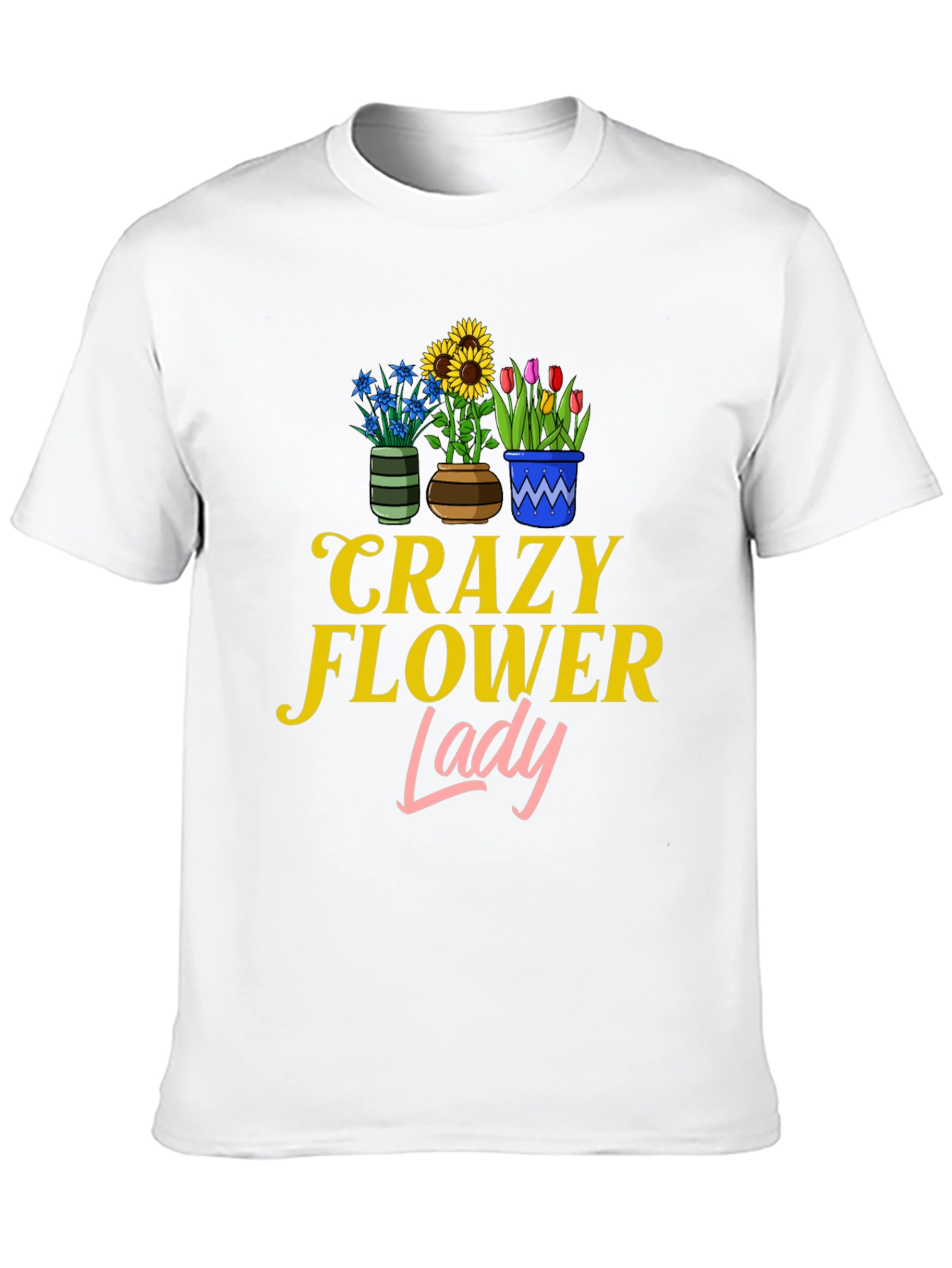 Black Crazy Flower Lady Graphic T-Shirt view 10