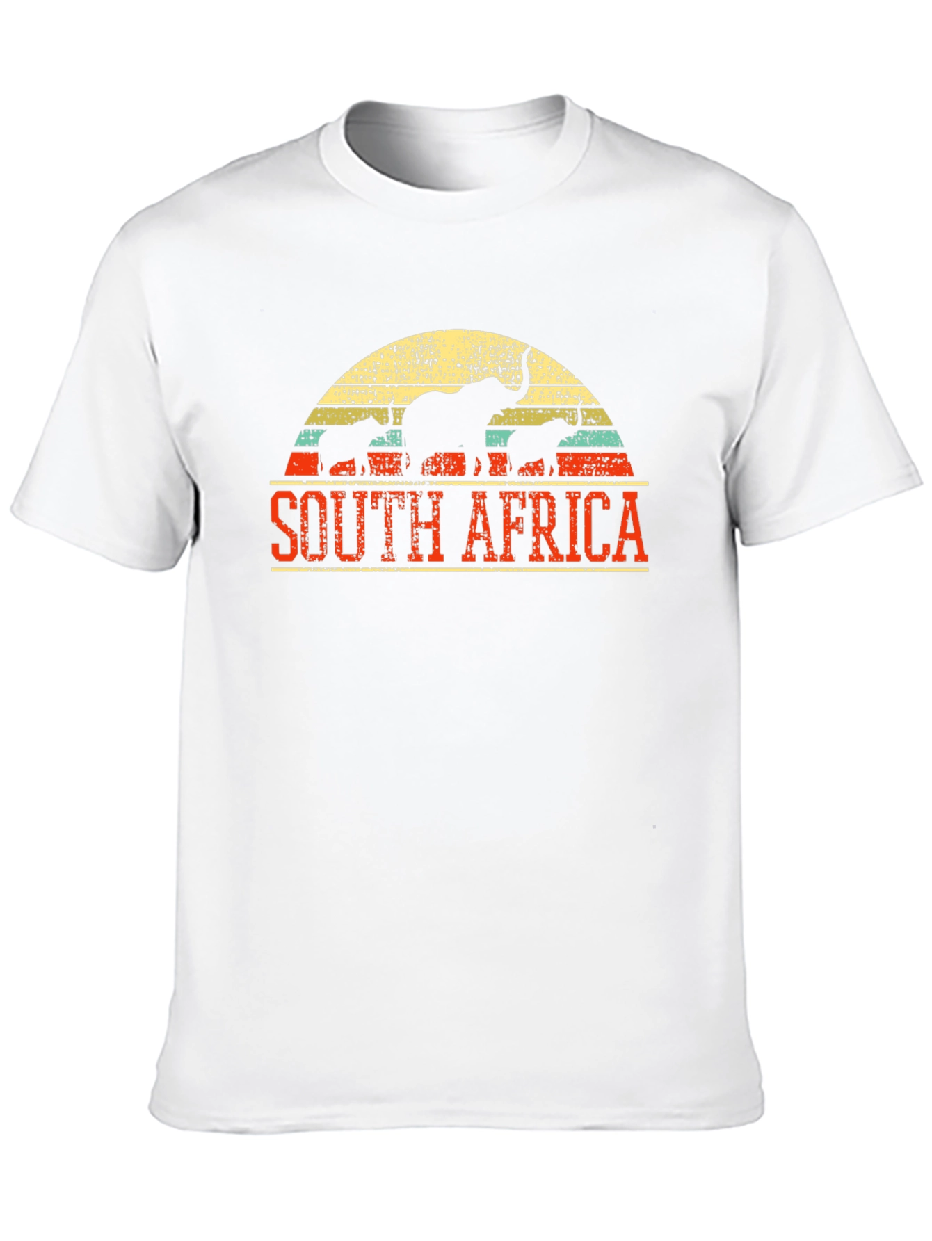 Black South Africa Elephant Graphic Tee - Black Cotton T-Shirt view 10