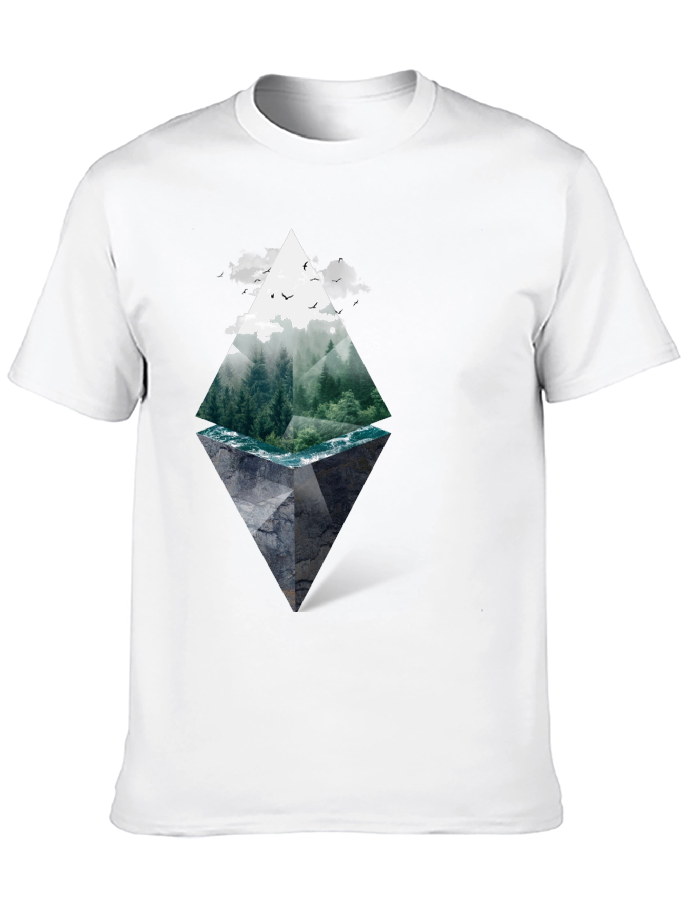 Black Nature Diamond Graphic Tee - Black view 10