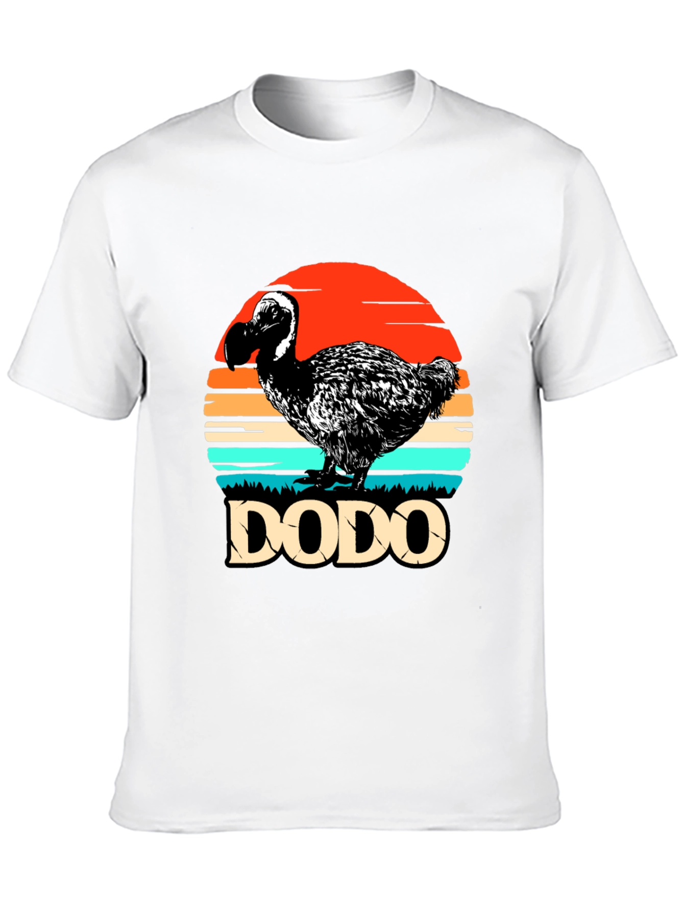 Black Retro Dodo Bird T-Shirt view 10