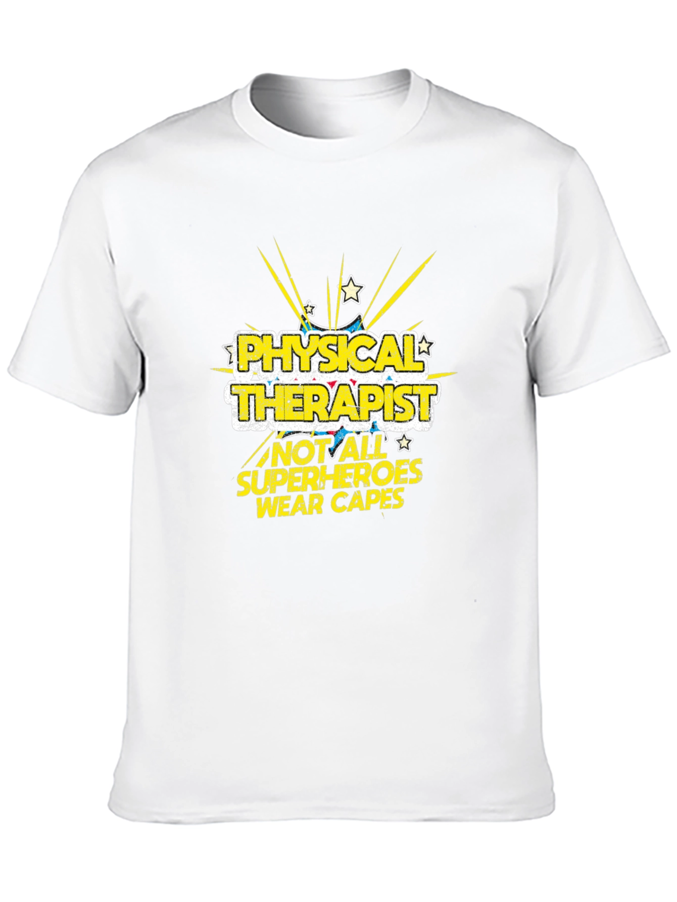 Black Physical Therapist Superhero Graphic Tee - Black view 10