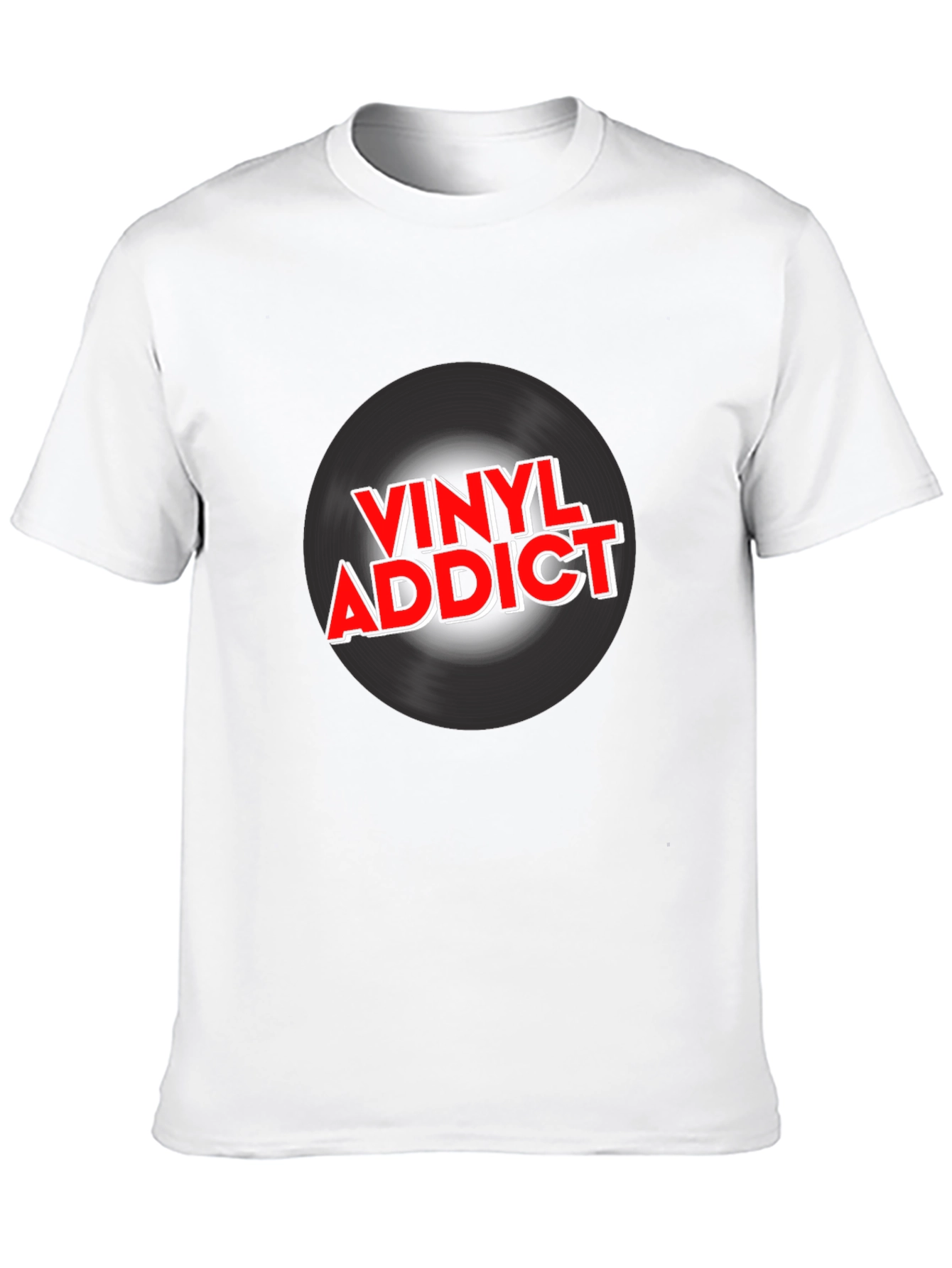 Black Vinyl Addict Graphic T-Shirt - Black view 10
