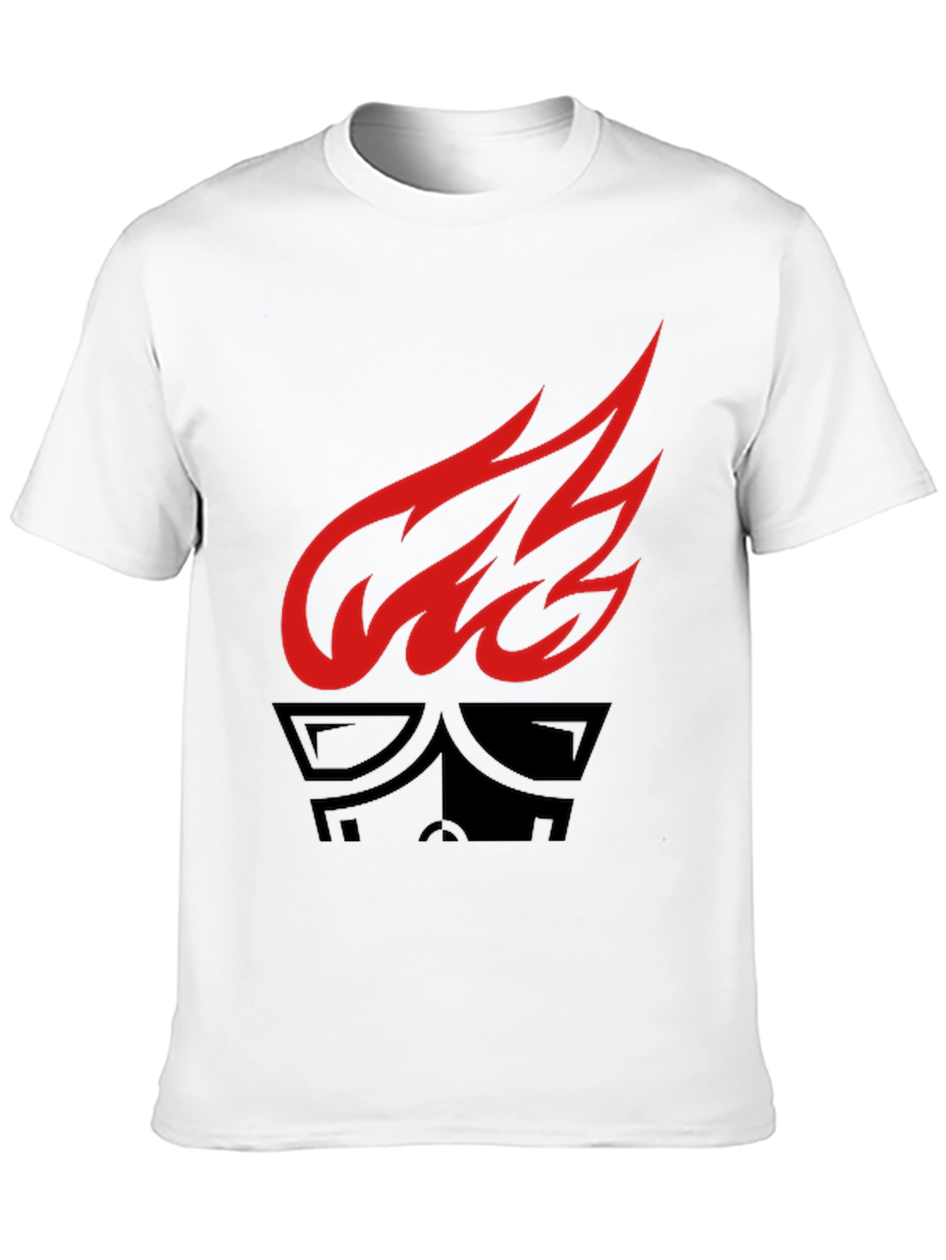 Black Flame & Mask Graphic Tee - Stylish Black Cotton Shirt view 10