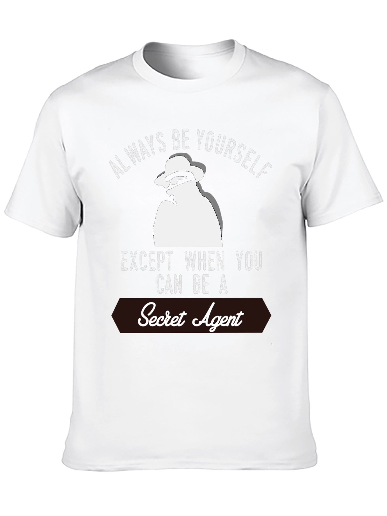 Black Secret Agent Graphic T-Shirt - Always Be Yourself Tee view 10