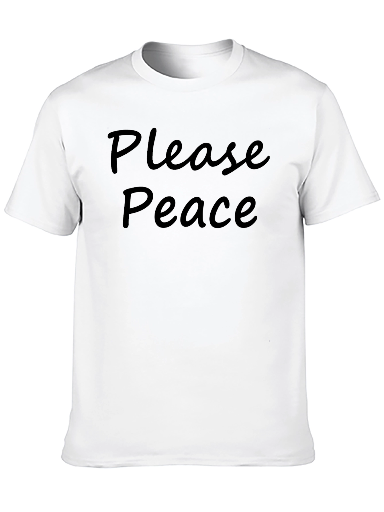 Black Please Peace T-Shirt - Soft Cotton Blend view 10