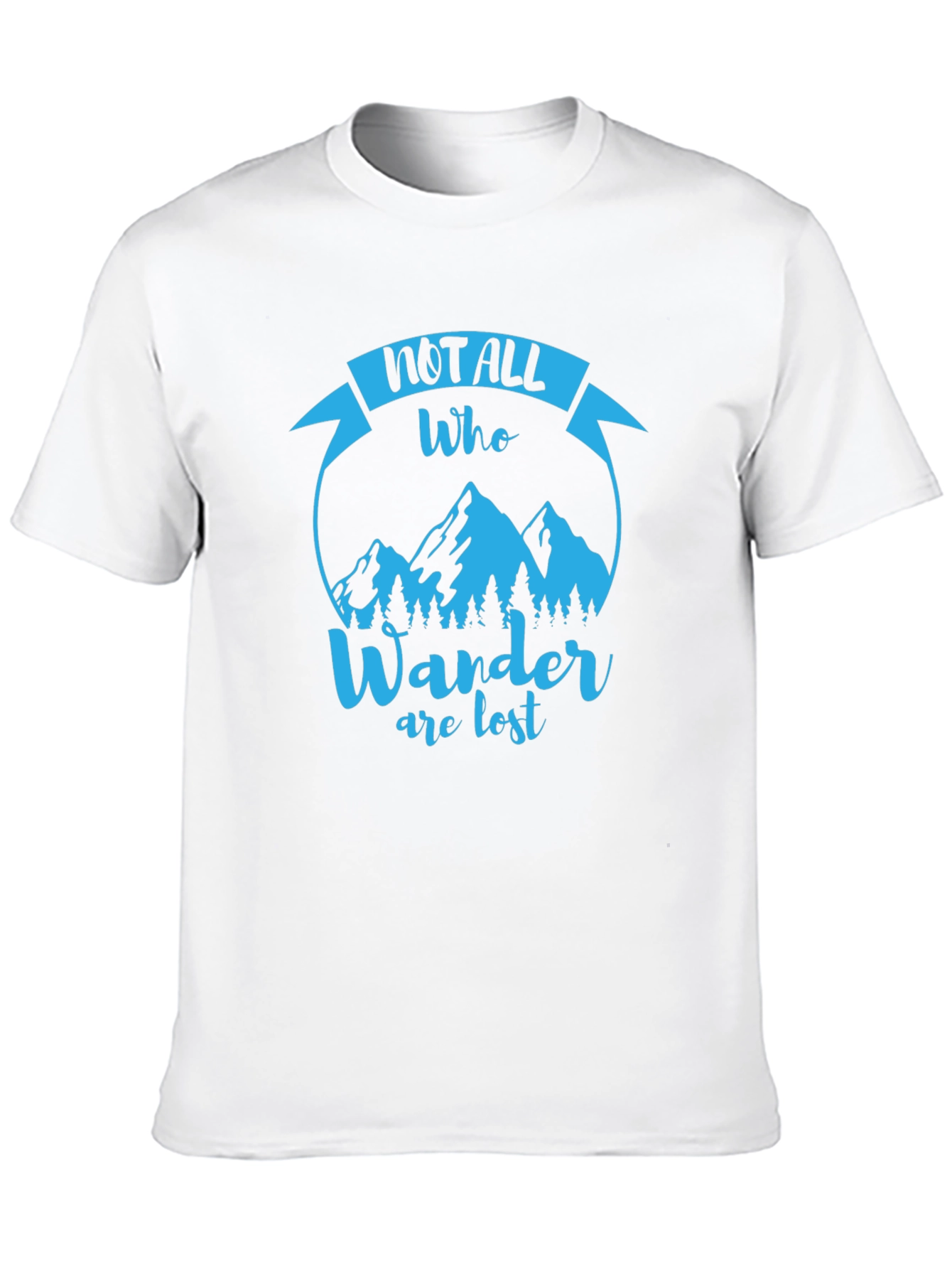 Black Wanderlust T-Shirt - Not All Who Wander Are Lost view 10