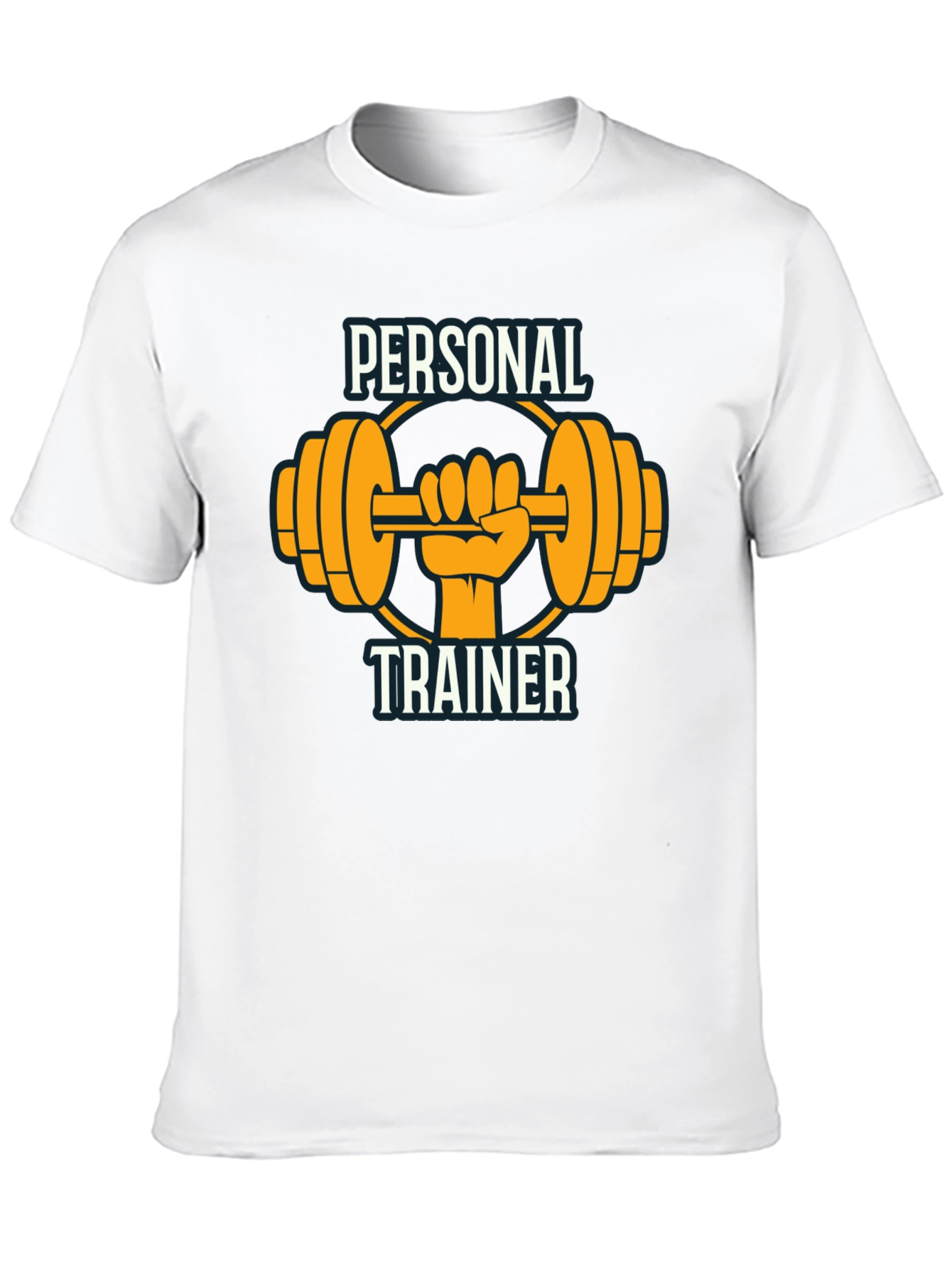 Black Personal Trainer Graphic Tee - Black Cotton Gym Shirt view 10