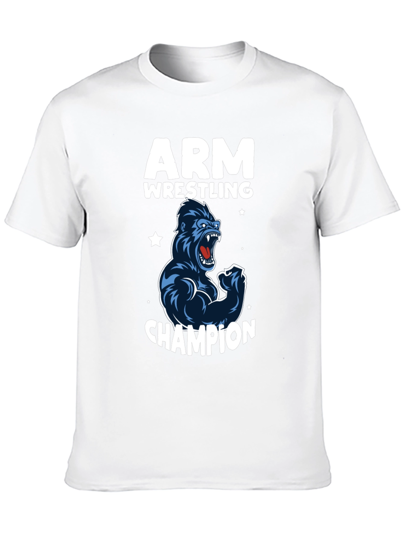 Black Arm Wrestling Champion Gorilla T-Shirt - Black view 10