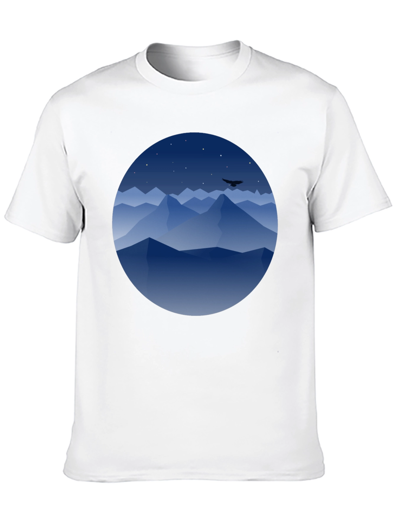 Mountains at Night Graphic Tee - Black - 10