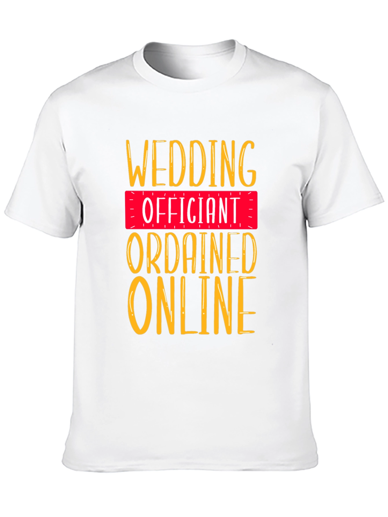 Black Wedding Officiant T-Shirt - Ordained Online view 10