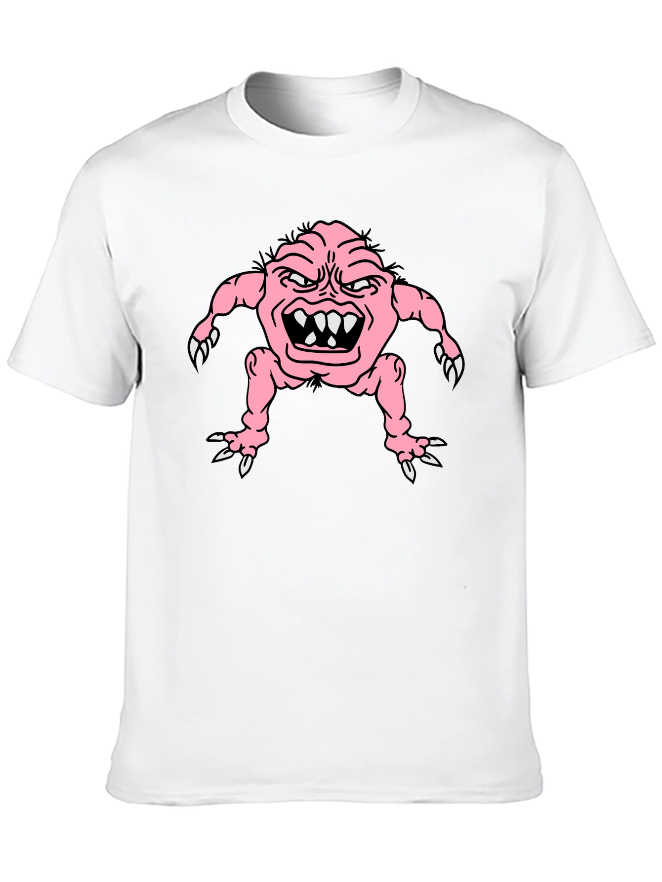 Black Cartoon Monster Graphic Tee - Black view 10