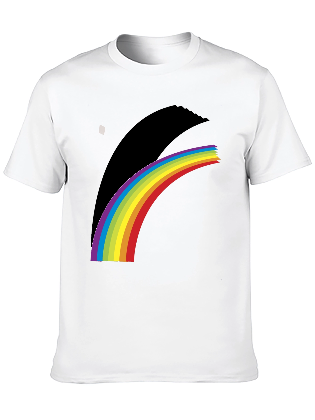 Black Rainbow Prism Graphic Tee - Soft Cotton Blend view 10