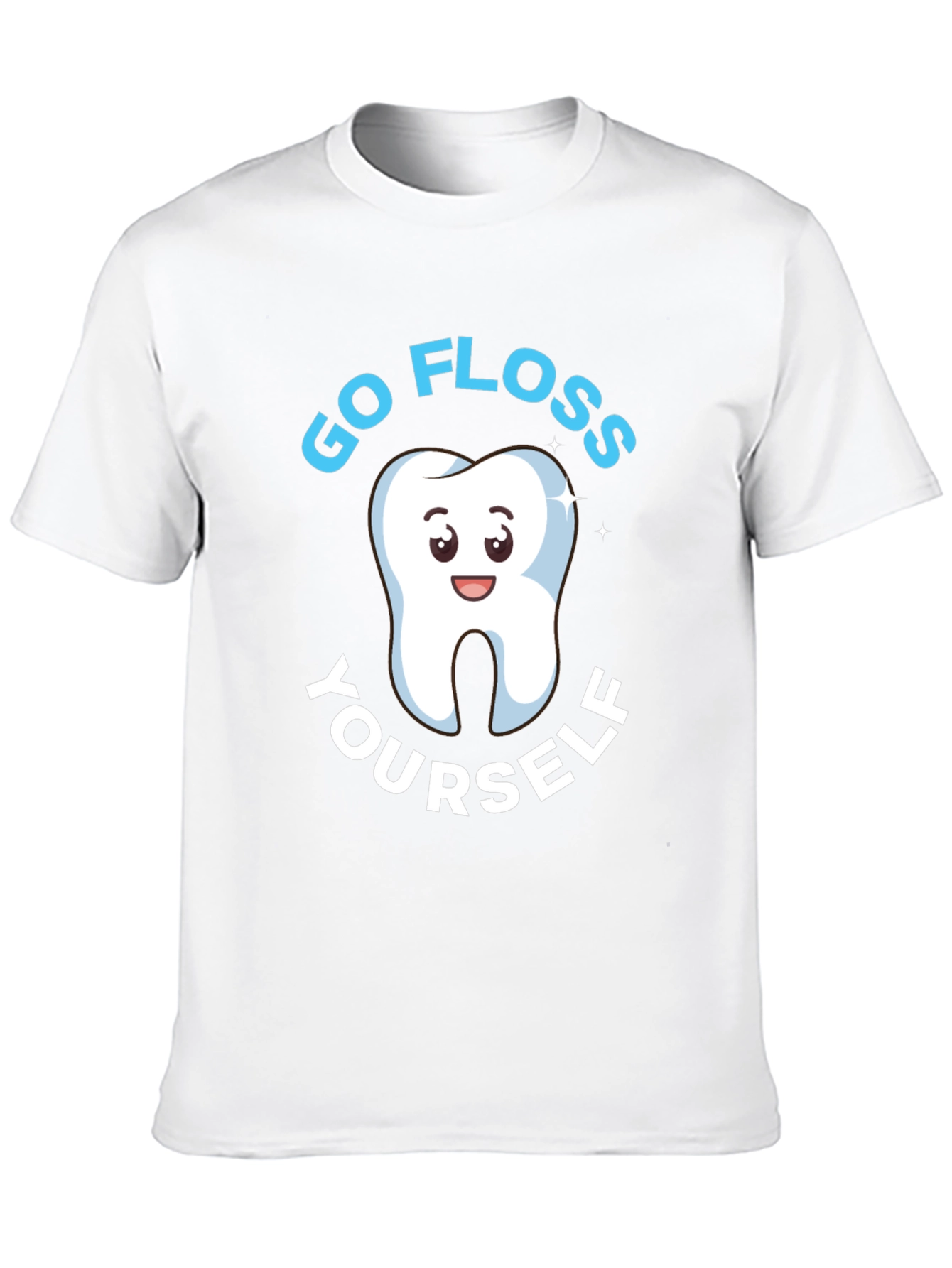 Black Go Floss Yourself Dental Humor T-Shirt view 10