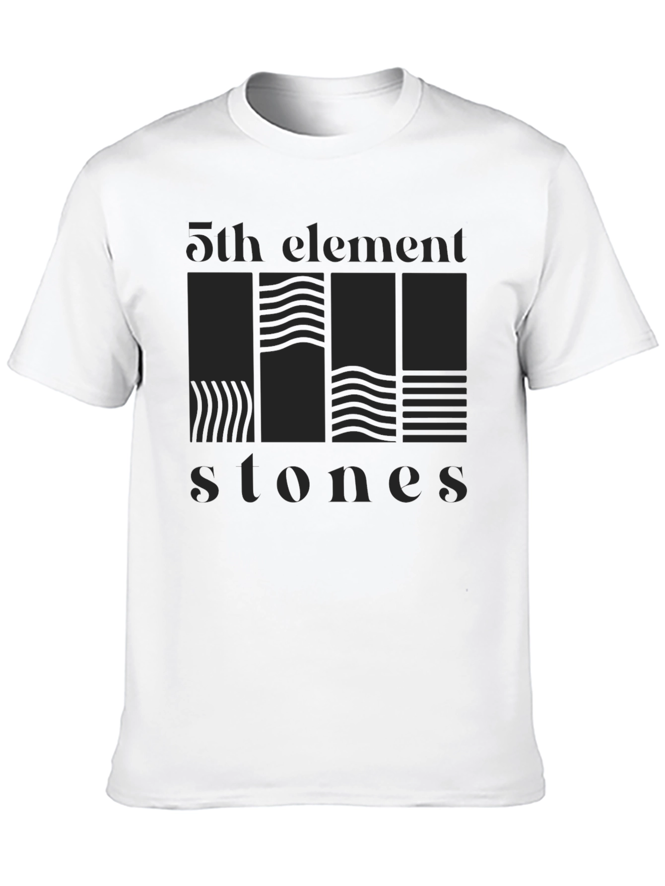 Black 5th Element Stones Graphic Tee - Black view 10