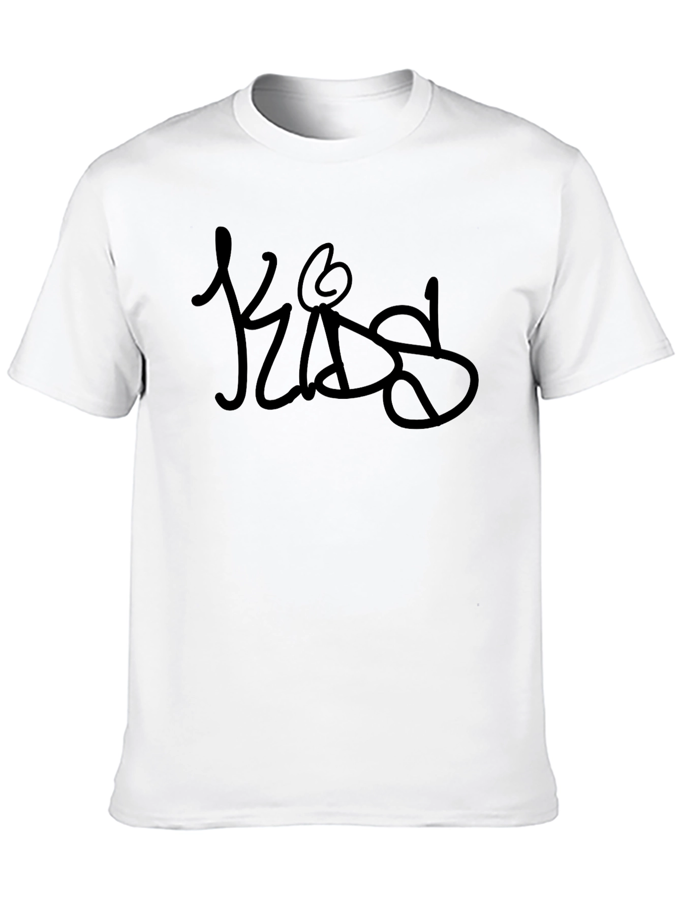 Black Black Graphic Tee - Unique Scribble Design view 10