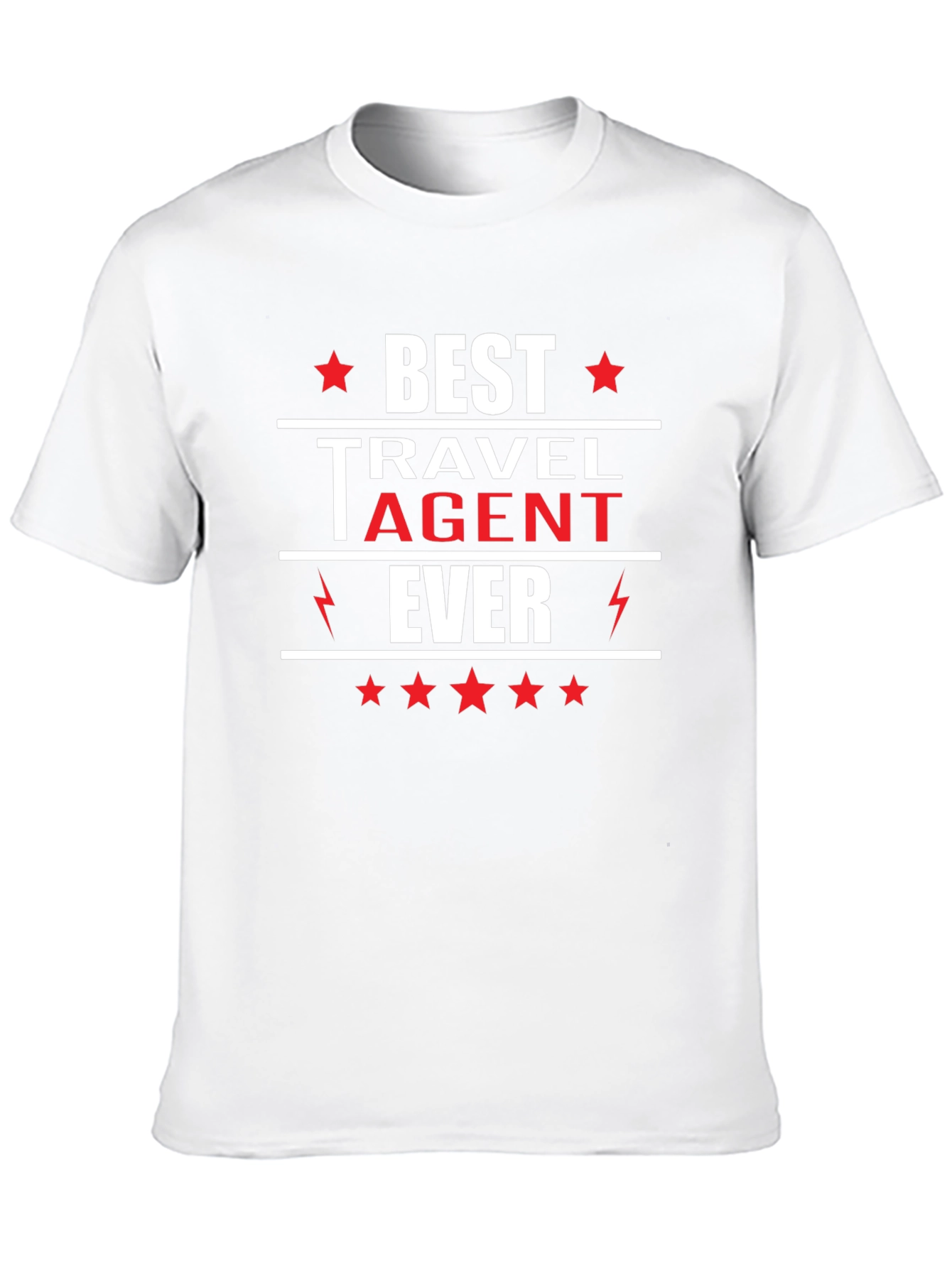 Black Best Travel Agent Ever T-Shirt, Black view 10