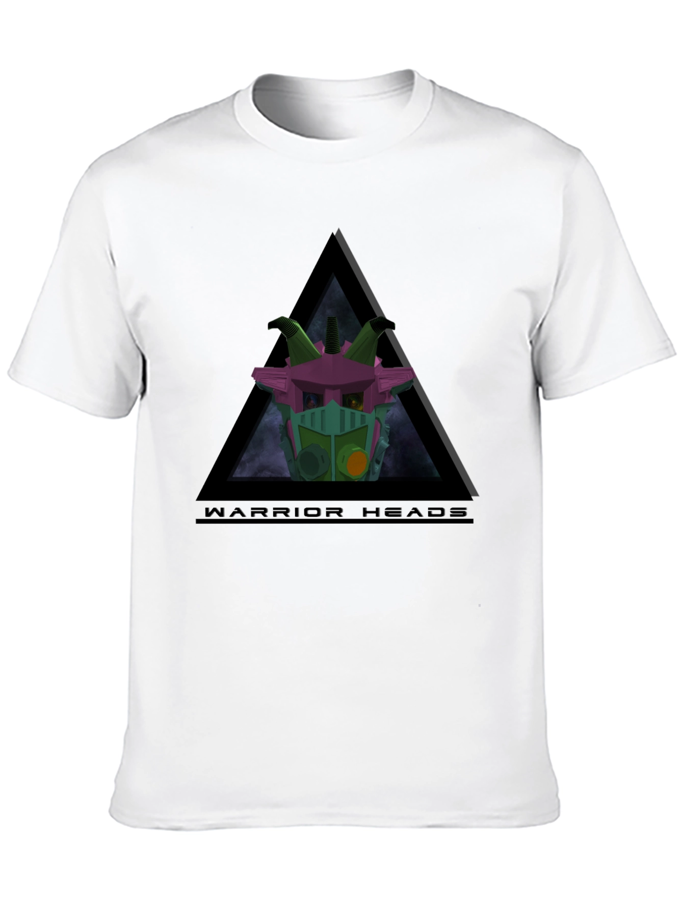 Black Warrior Heads Graphic T-Shirt - Sci-Fi Design view 10