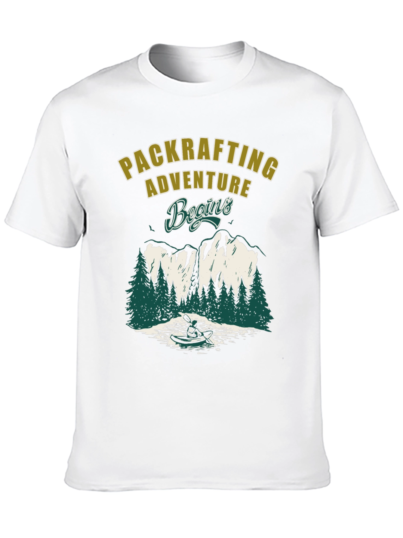 Black Packrafting Adventure Begins Black T-Shirt view 10