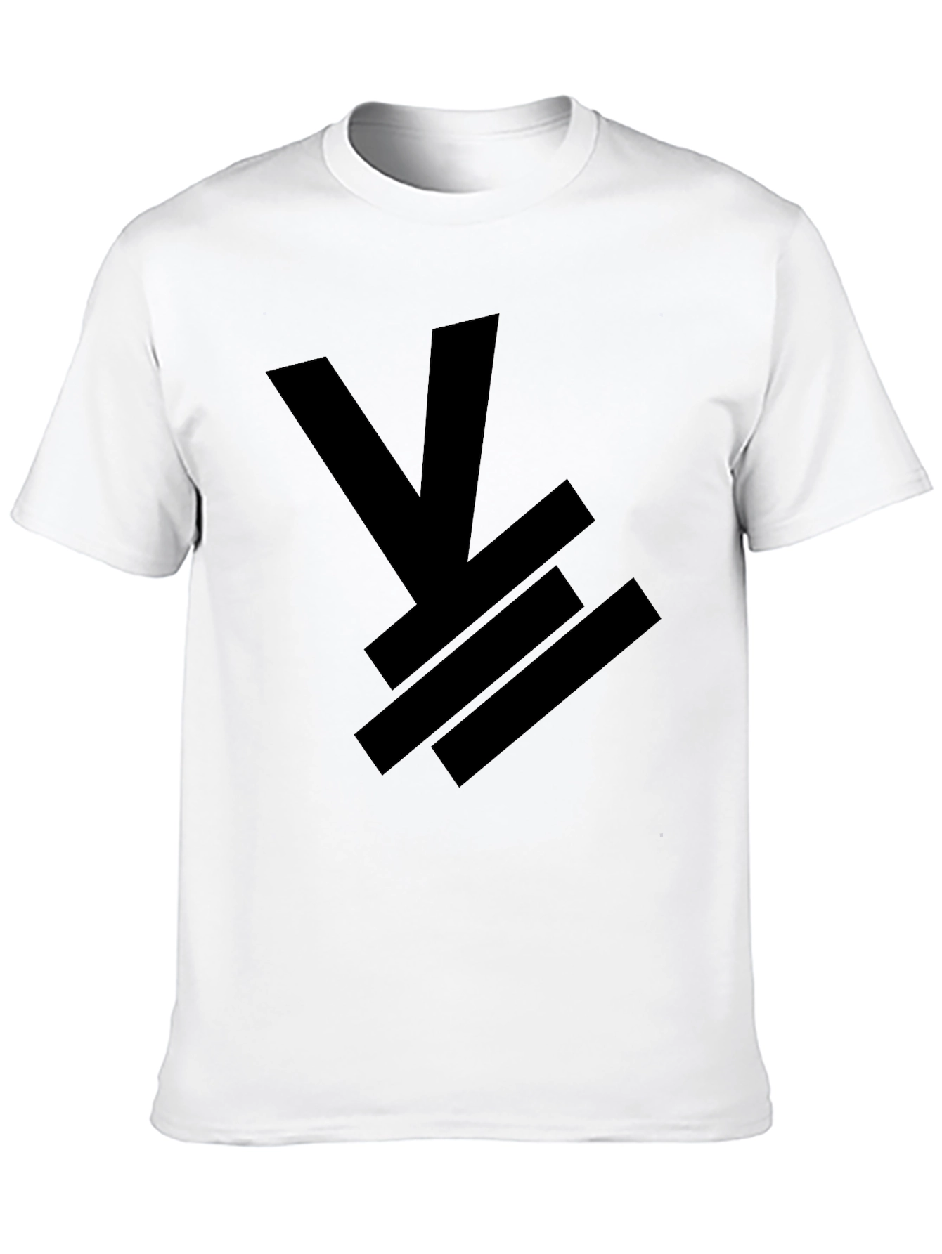 Black Men's Black Graphic Tee - Abstract Design view 10