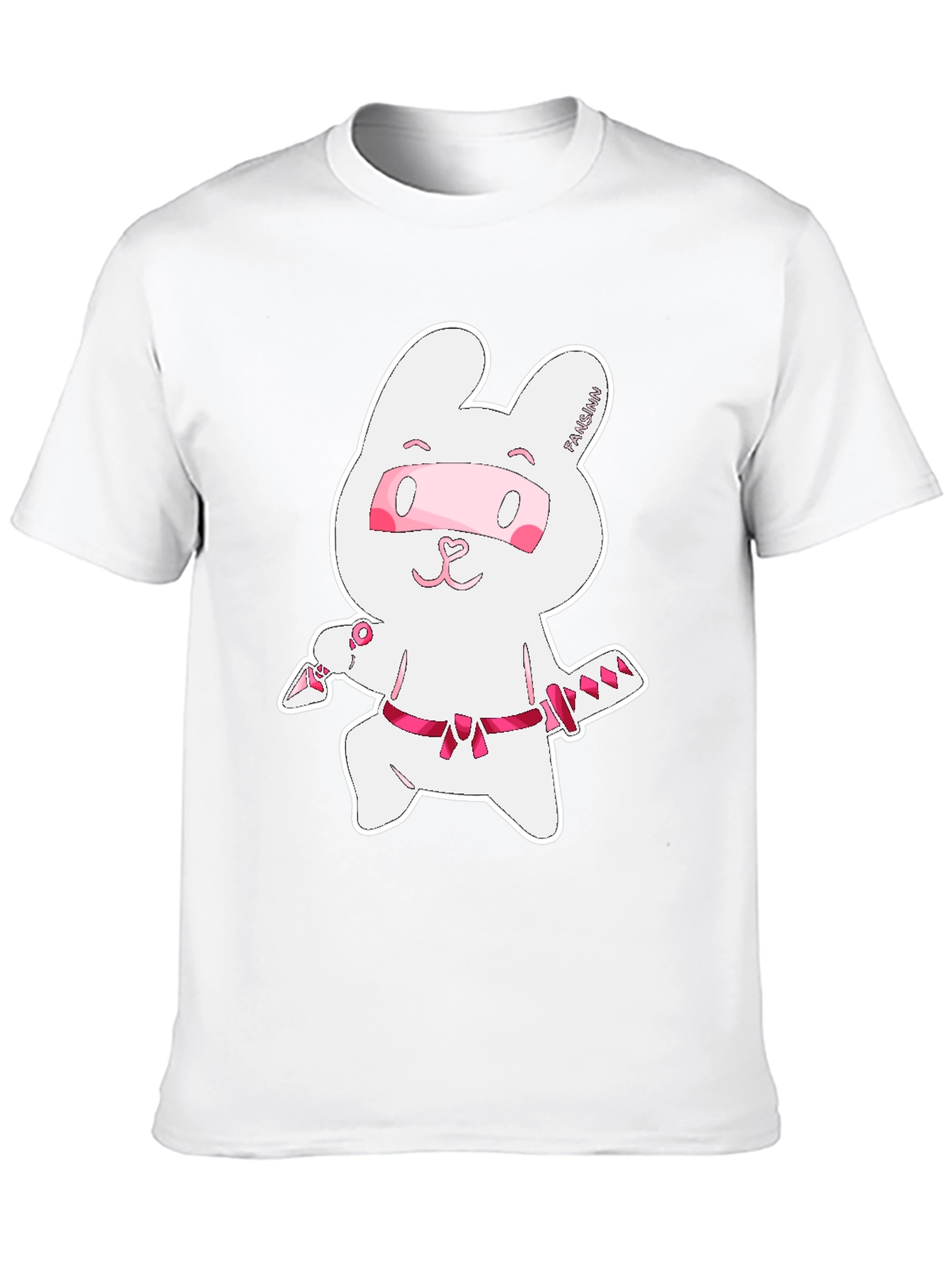 Black Ninja Rabbit Graphic T-Shirt - Unisex view 10