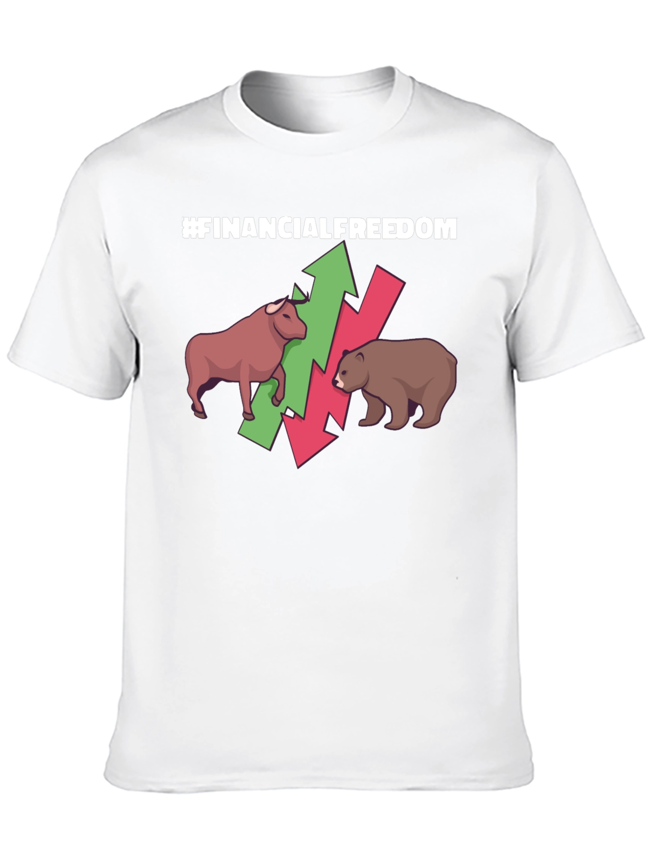 Black Financial Freedom T-Shirt - Bull and Bear Market Tee view 10