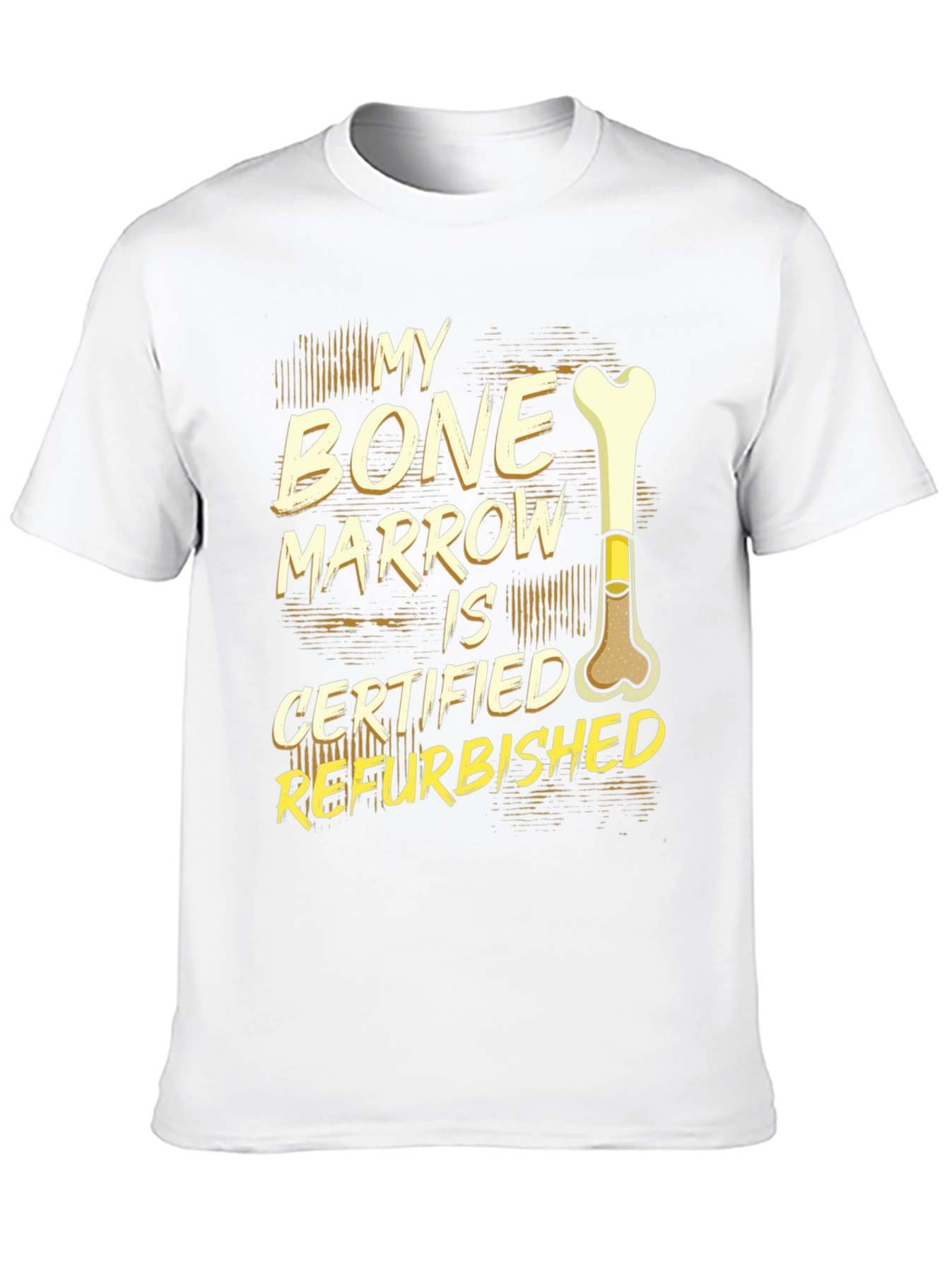 Black Refurbished Bone Marrow Funny Graphic Tee view 10