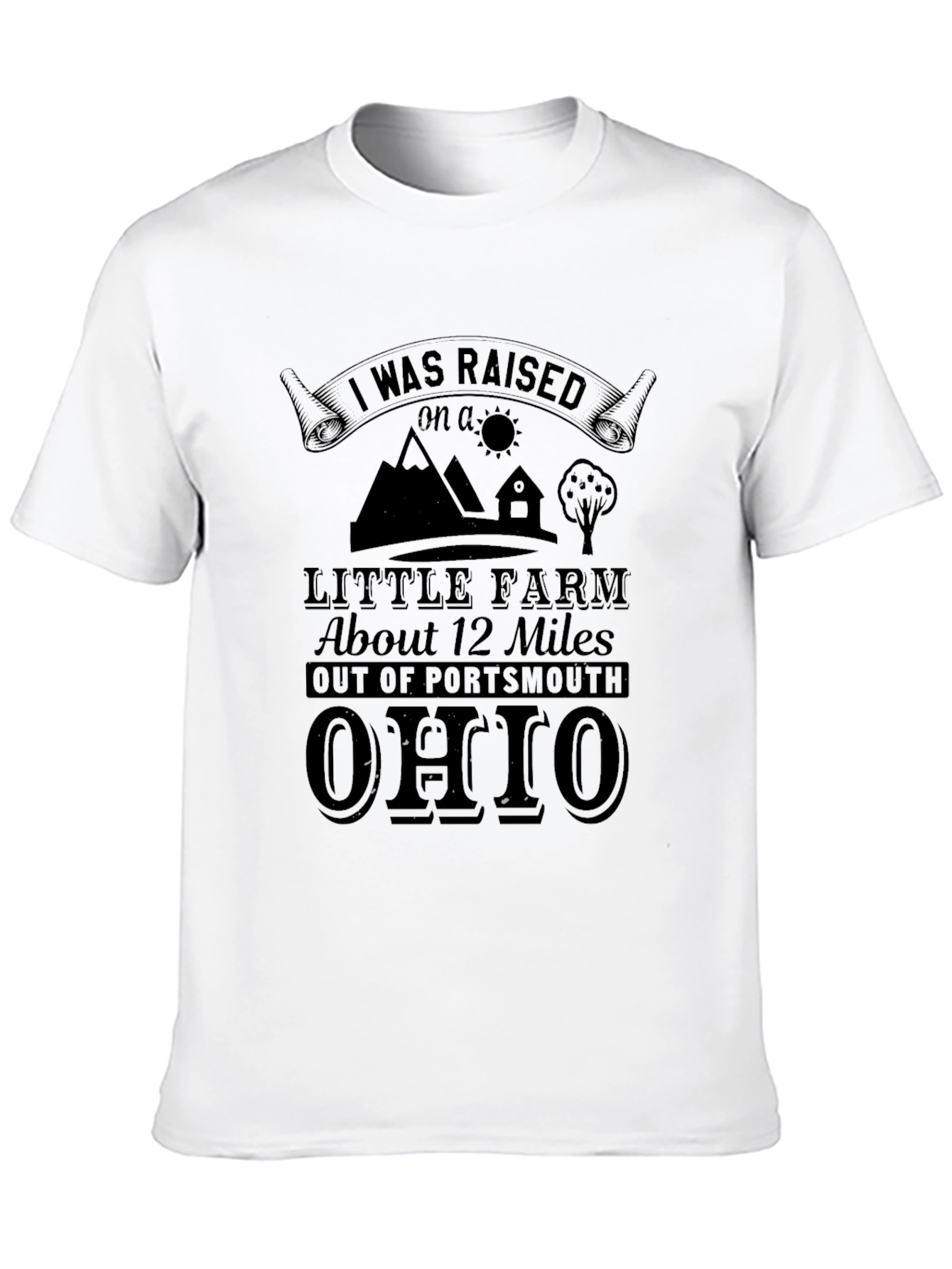 Black Raised on a Little Farm T-Shirt view 10