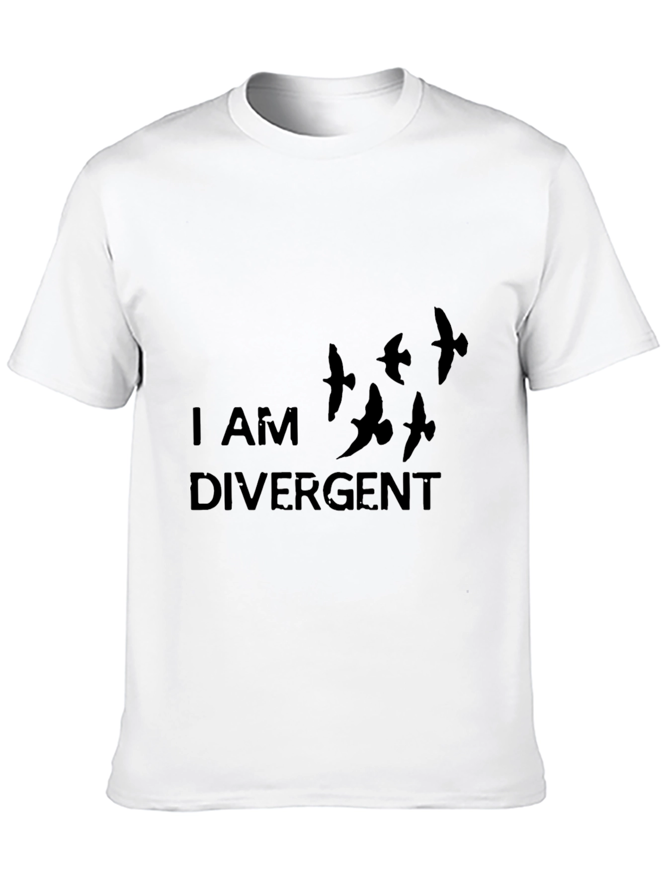 Black I AM DIVERGENT Black T-Shirt view 10