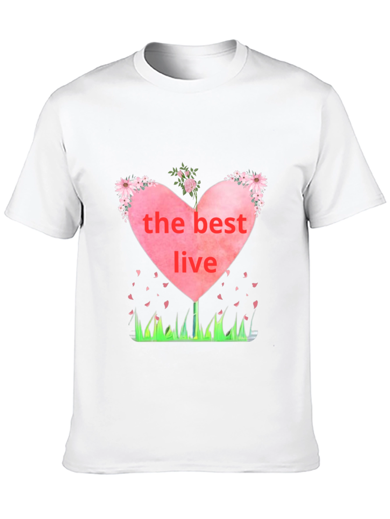 Black The Best Live Heart Graphic Black T-Shirt view 10