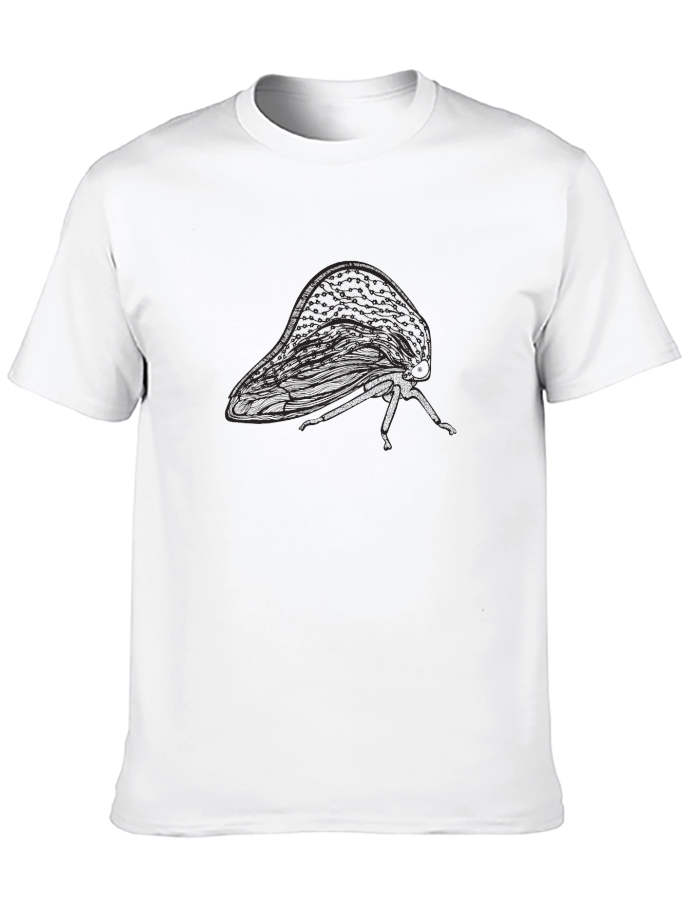 Black Insect Graphic Tee - Soft Black Cotton T-Shirt view 10