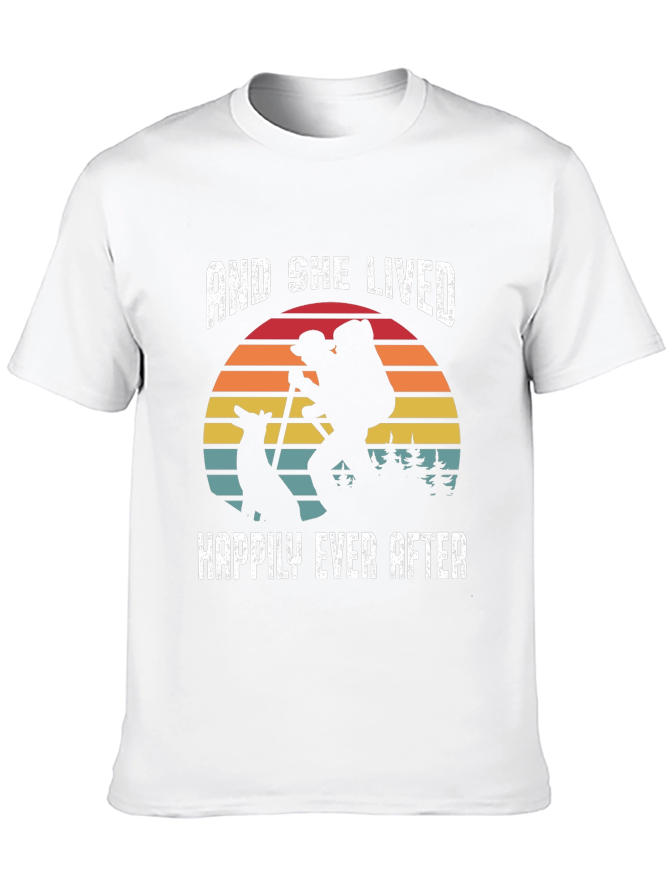 Black She Lived Happily Ever After Hiking T-Shirt view 10