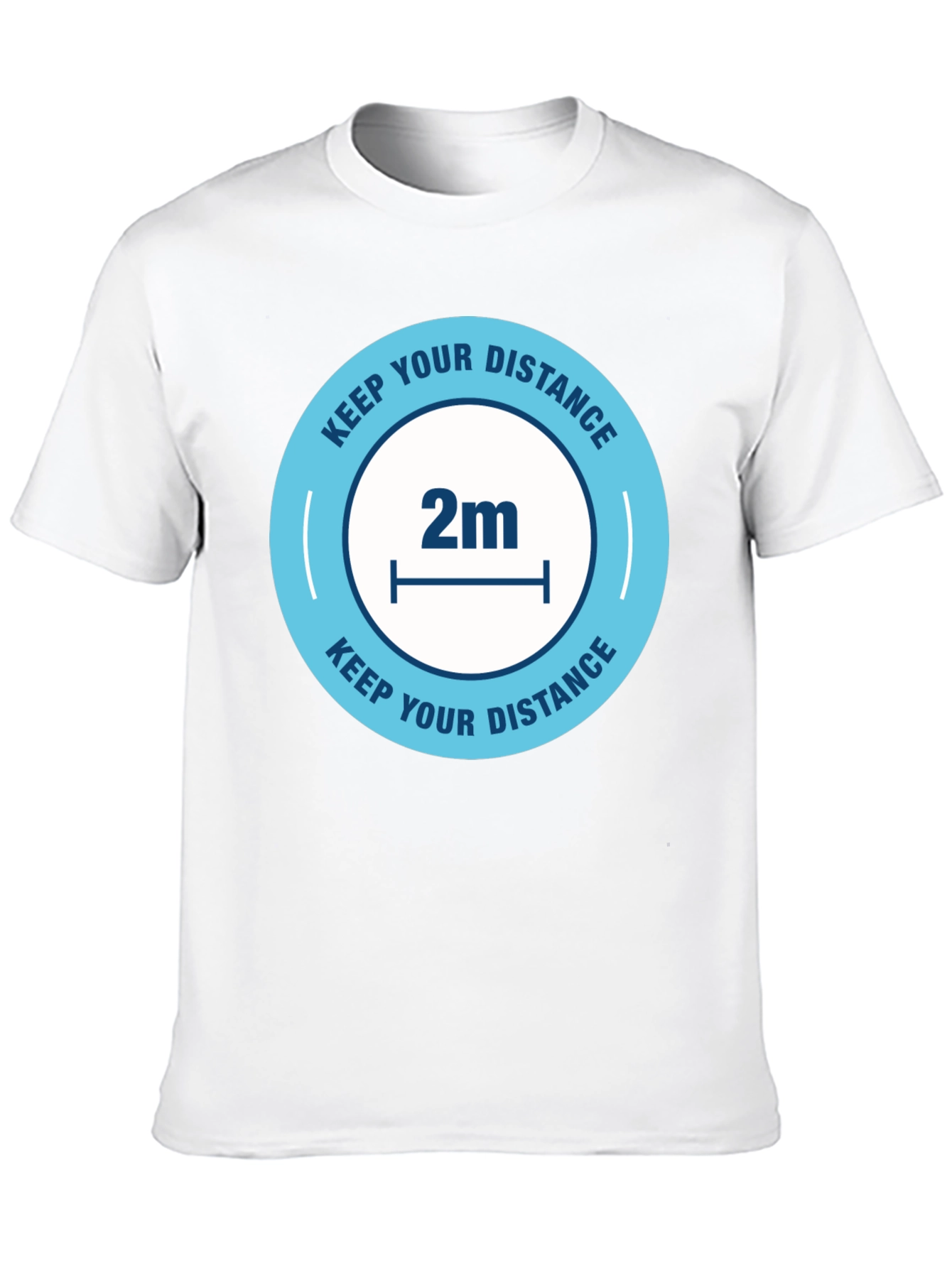 Black Keep Your Distance 2m T-Shirt view 10