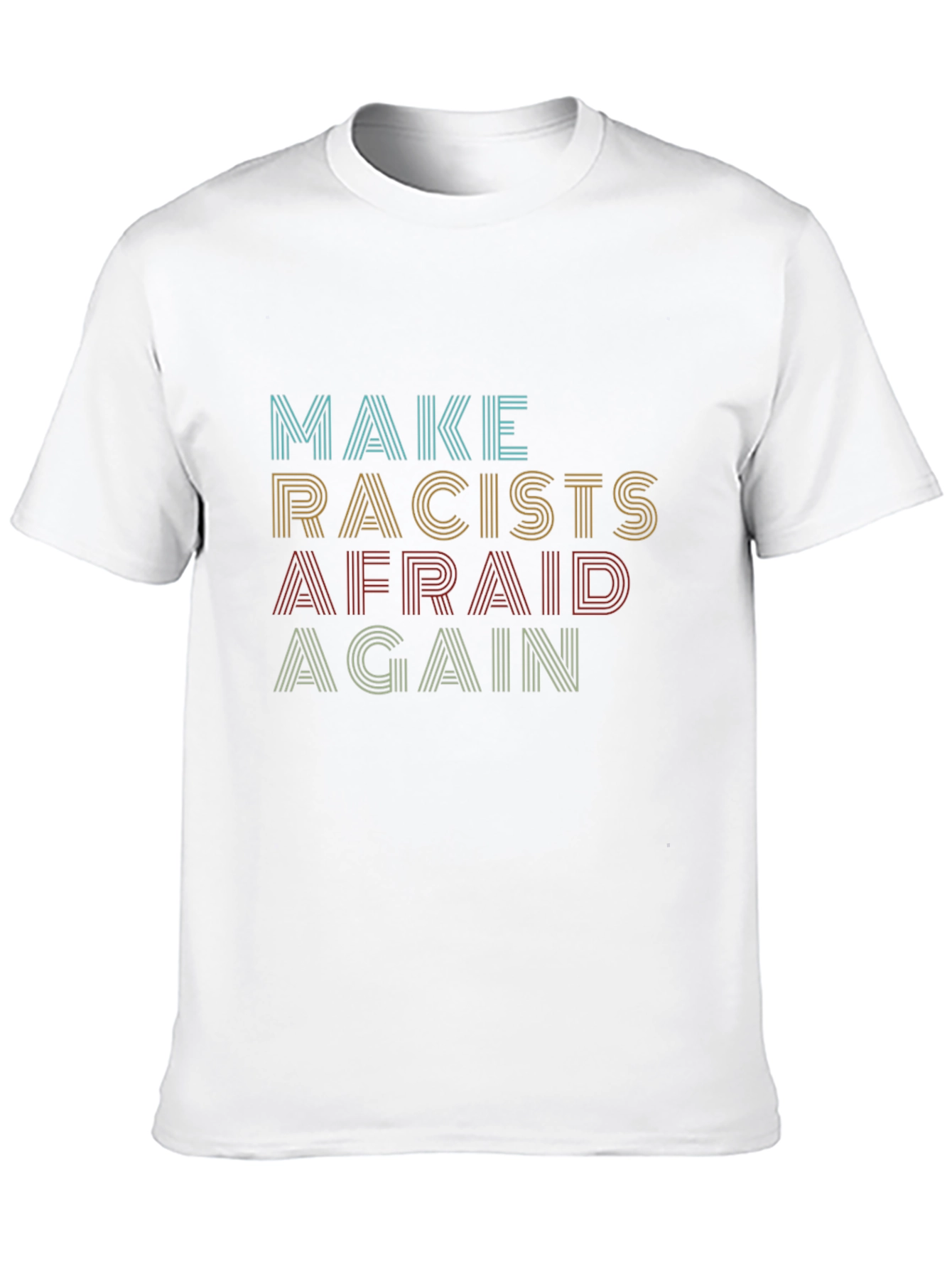 Black Make Racists Afraid Again Graphic Tee view 10