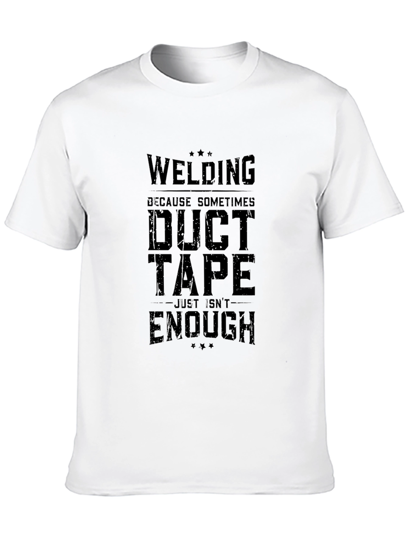Black Welding Duct Tape Funny Black T-Shirt view 10