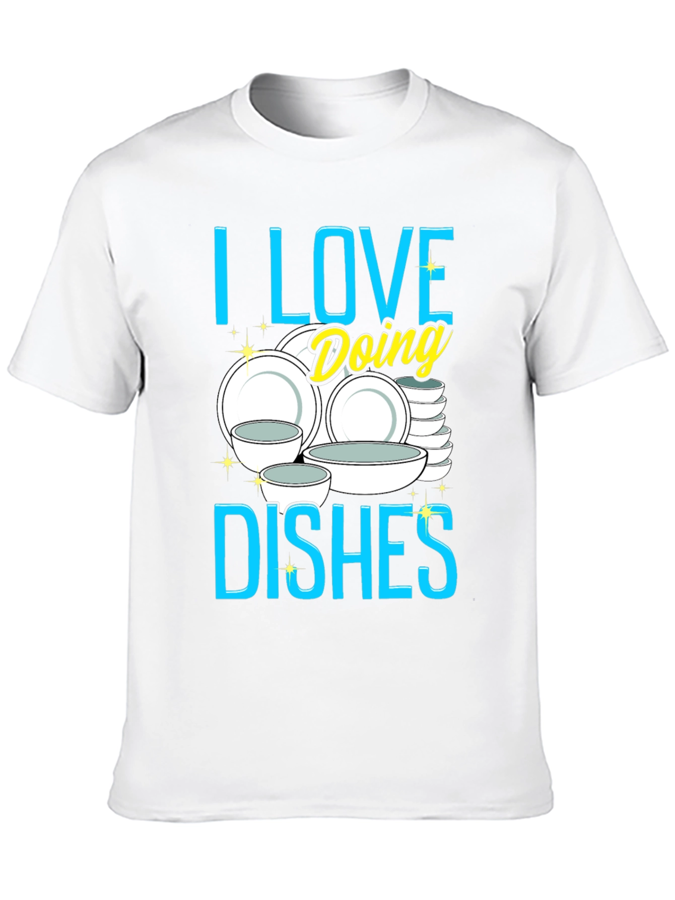 Black I Love Doing Dishes Graphic Tee view 10