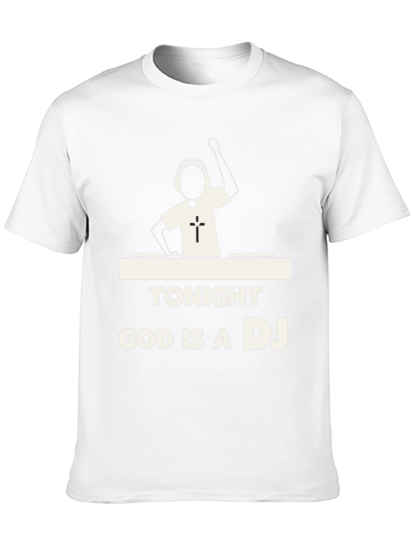 Black Tonight God is a DJ T-Shirt - Christian Music Lover Tee view 10