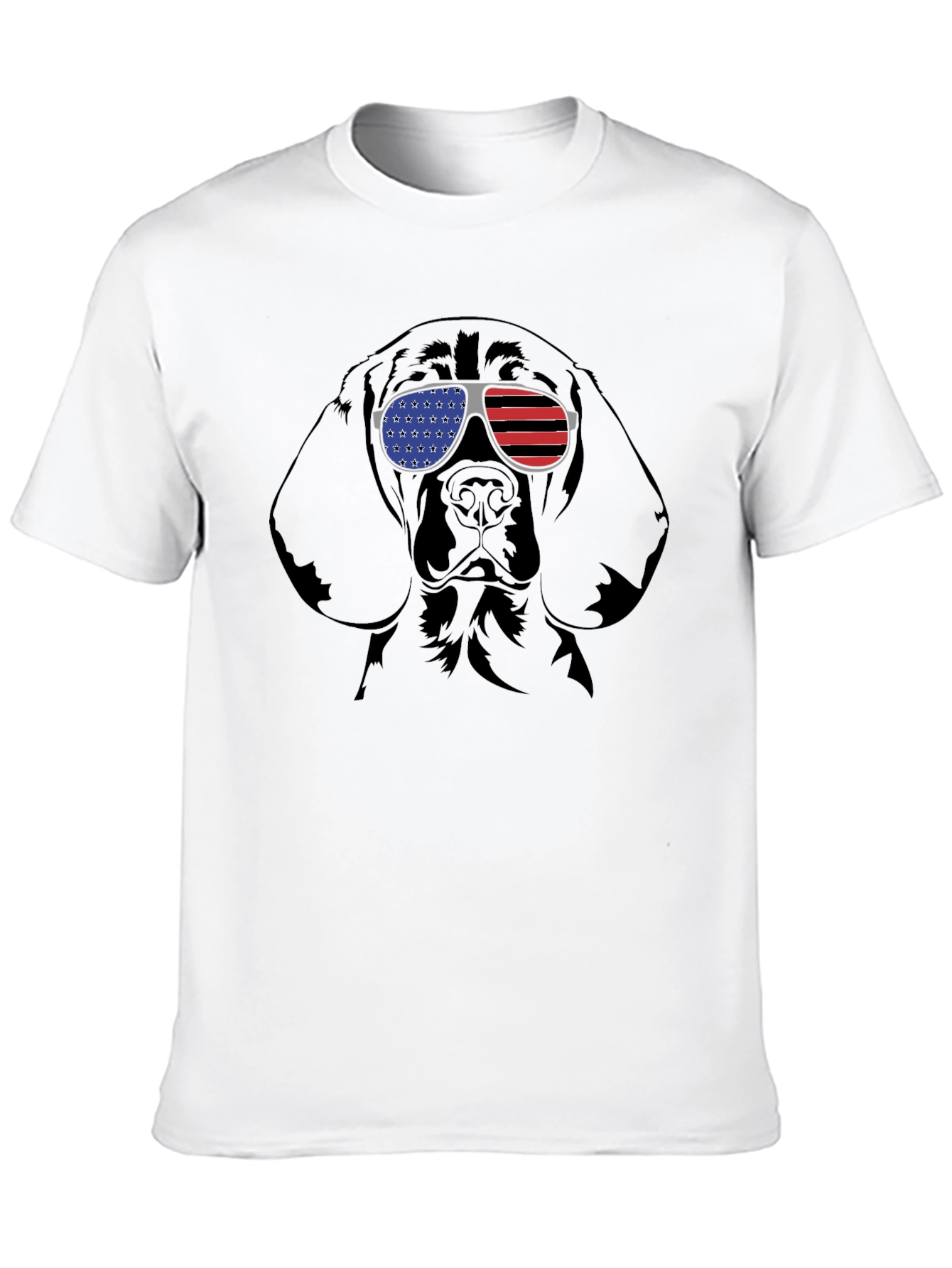 Black Patriotic Dog T-Shirt - American Flag Sunglasses Tee view 10