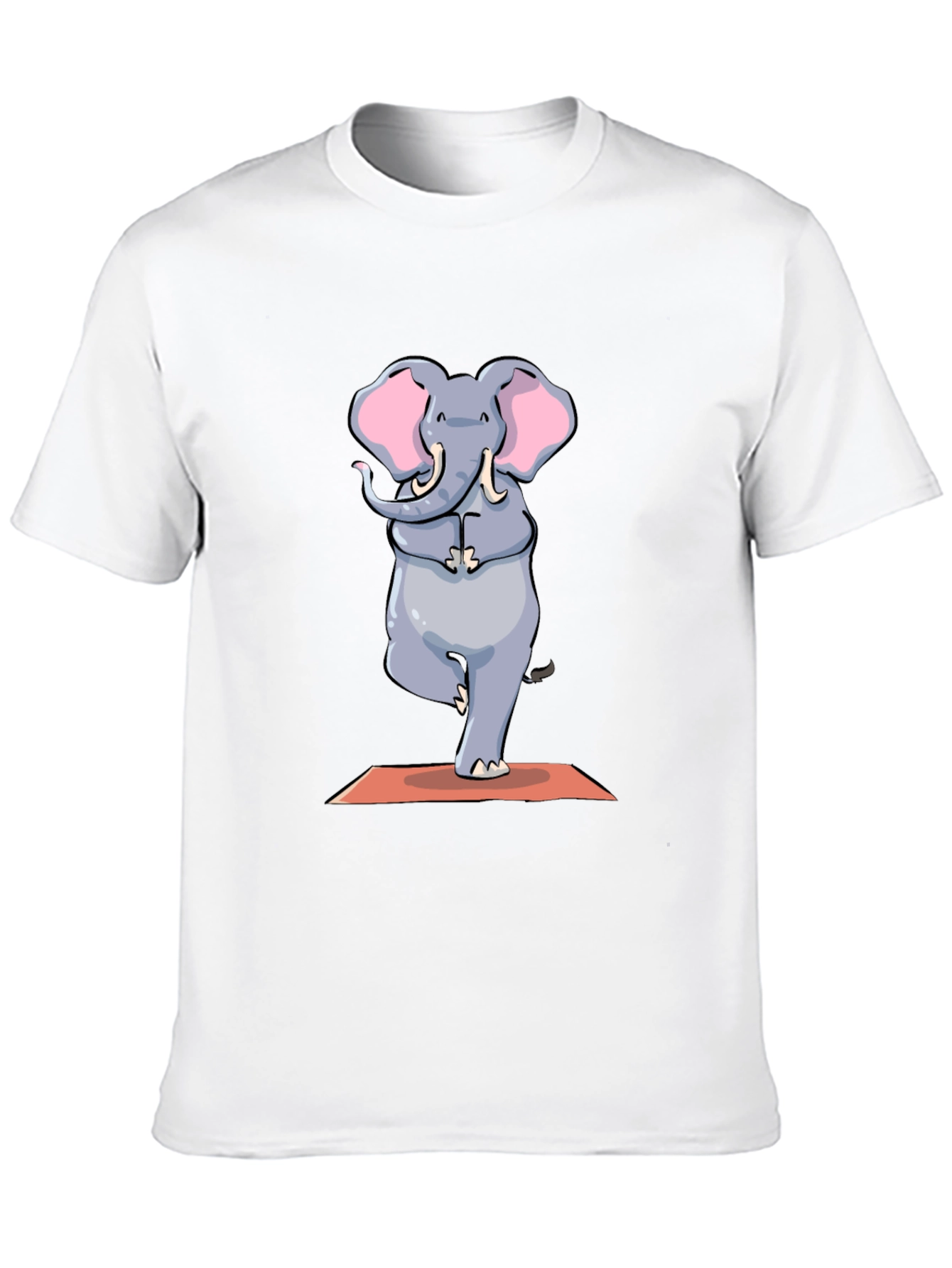 Black Yoga Elephant Graphic Tee - Black Cotton T-Shirt view 10