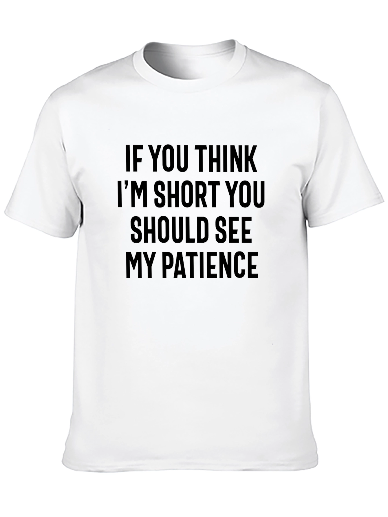 Black Funny Short Patience Graphic T-Shirt view 10