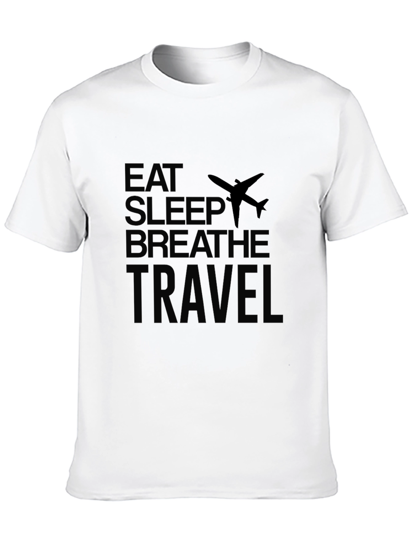 Black Eat Sleep Breathe Travel Black T-Shirt view 10