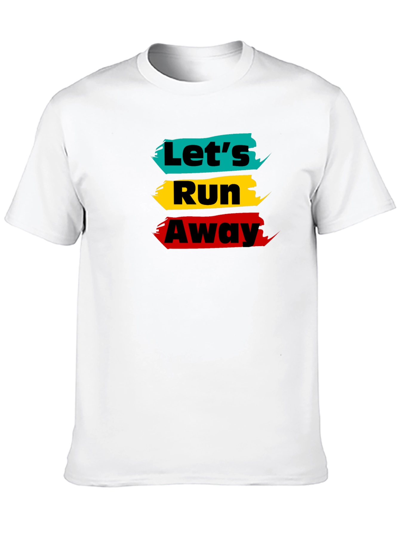 Black Let's Run Away Graphic Tee - Trendy Design view 10