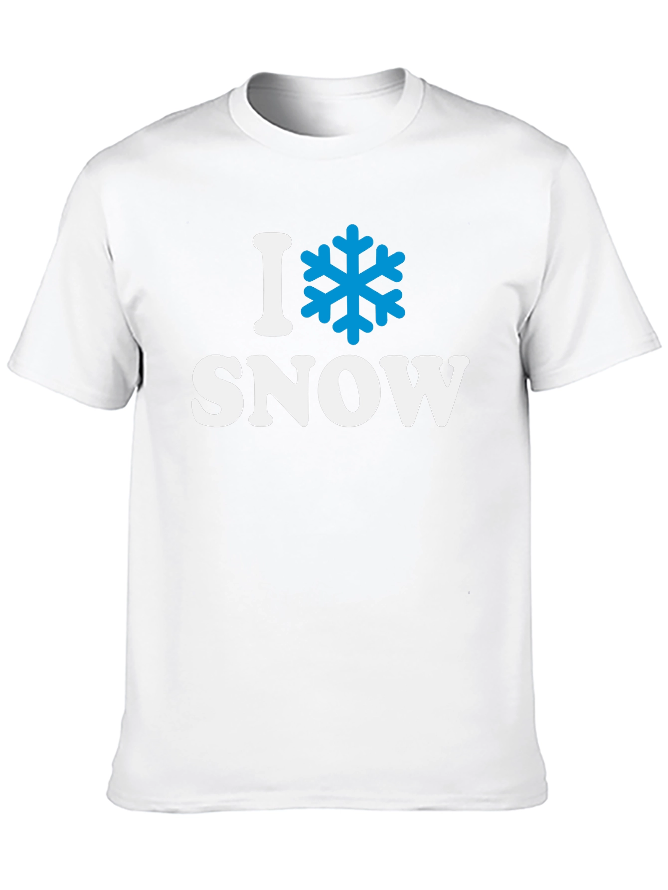 Black I Love Snow T-Shirt - Winter Holiday Apparel view 10