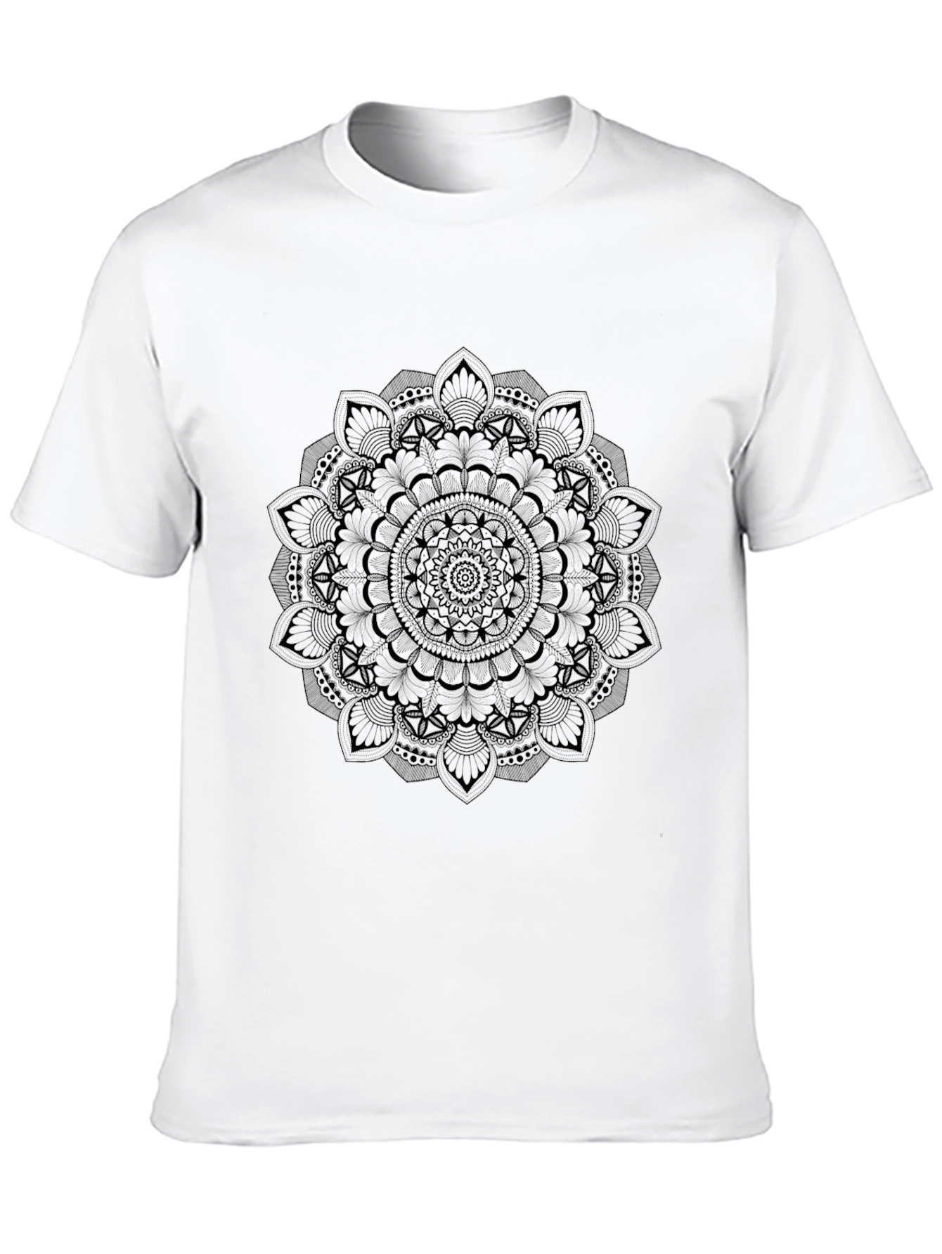 Black Black Mandala Graphic Tee view 10