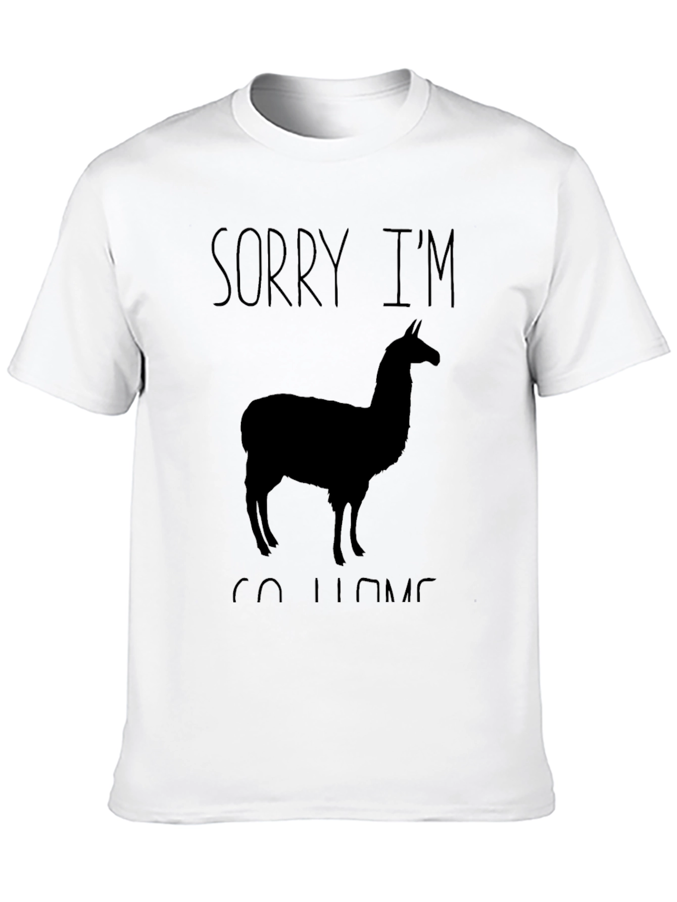 Black Sorry I'm So Llama Funny T-Shirt view 10