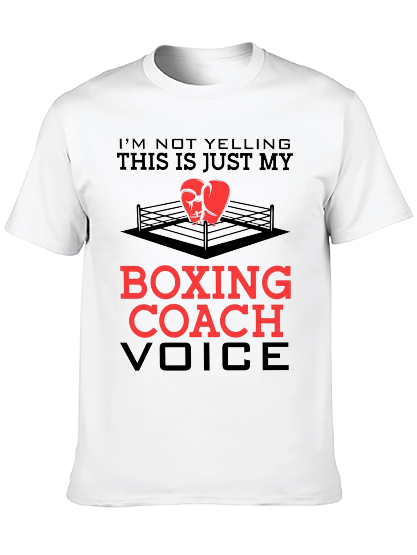 Black Boxing Coach T-Shirt - Funny Voice Tee view 10