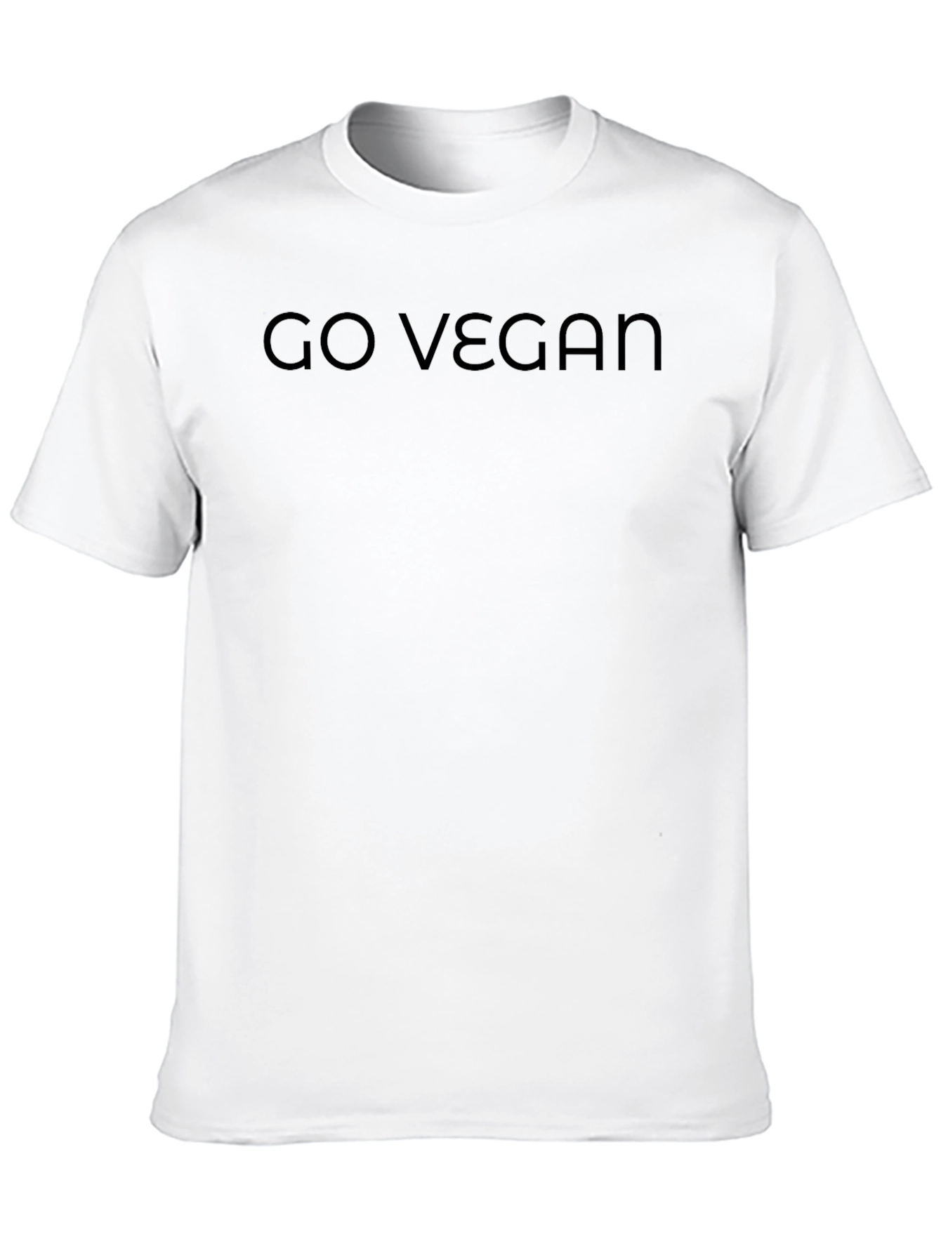Black Go Vegan Black T-Shirt - Stylish Vegan Statement Tee view 10