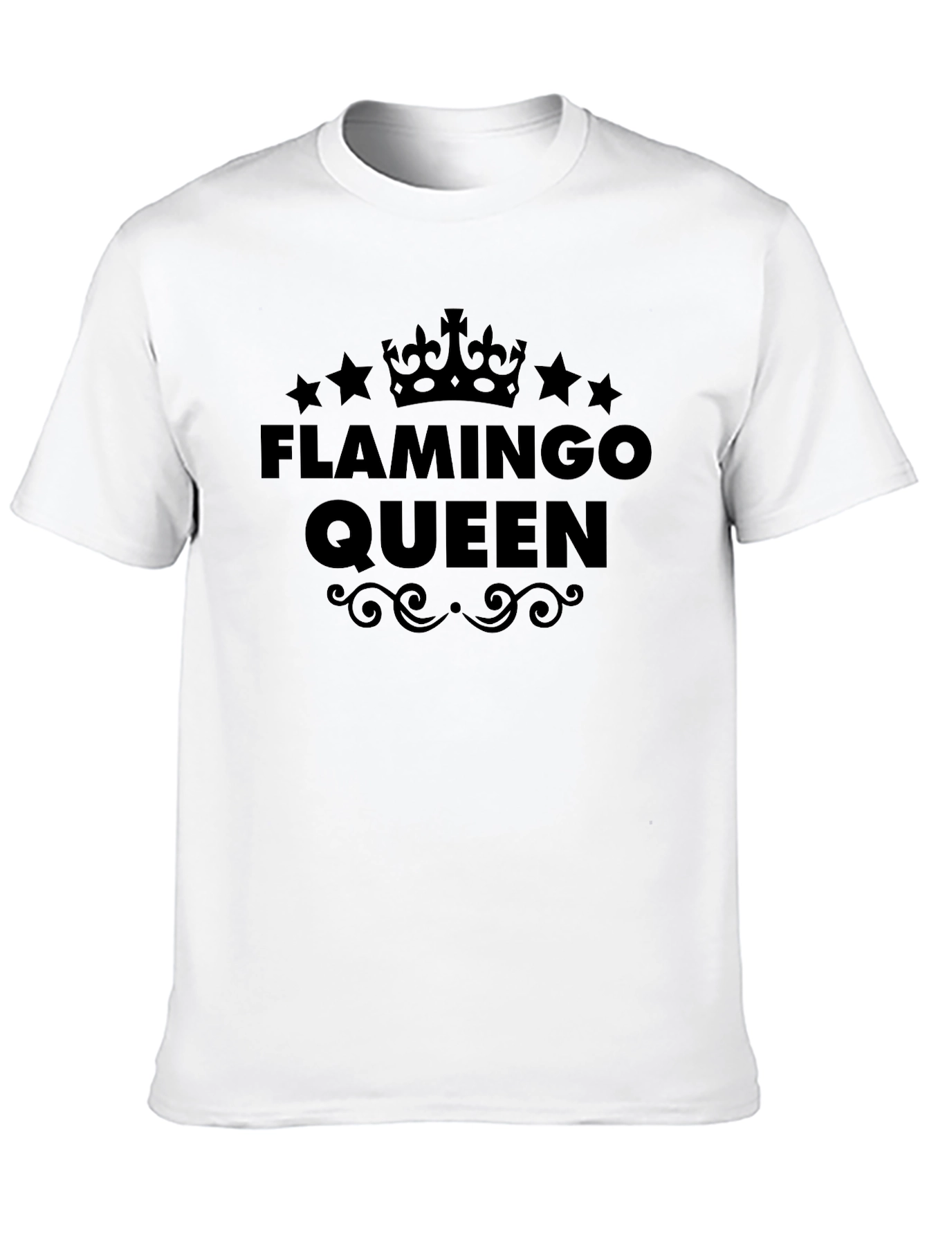 Black Flamingo Queen Graphic Tee - Black view 10