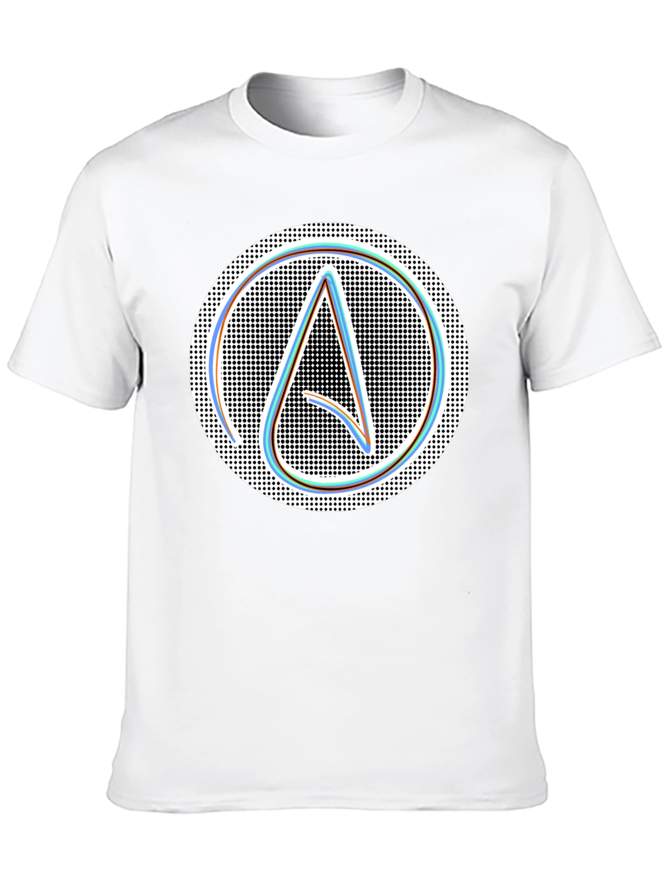 Black Atheist Symbol T-Shirt: Modern Black Graphic Tee view 10